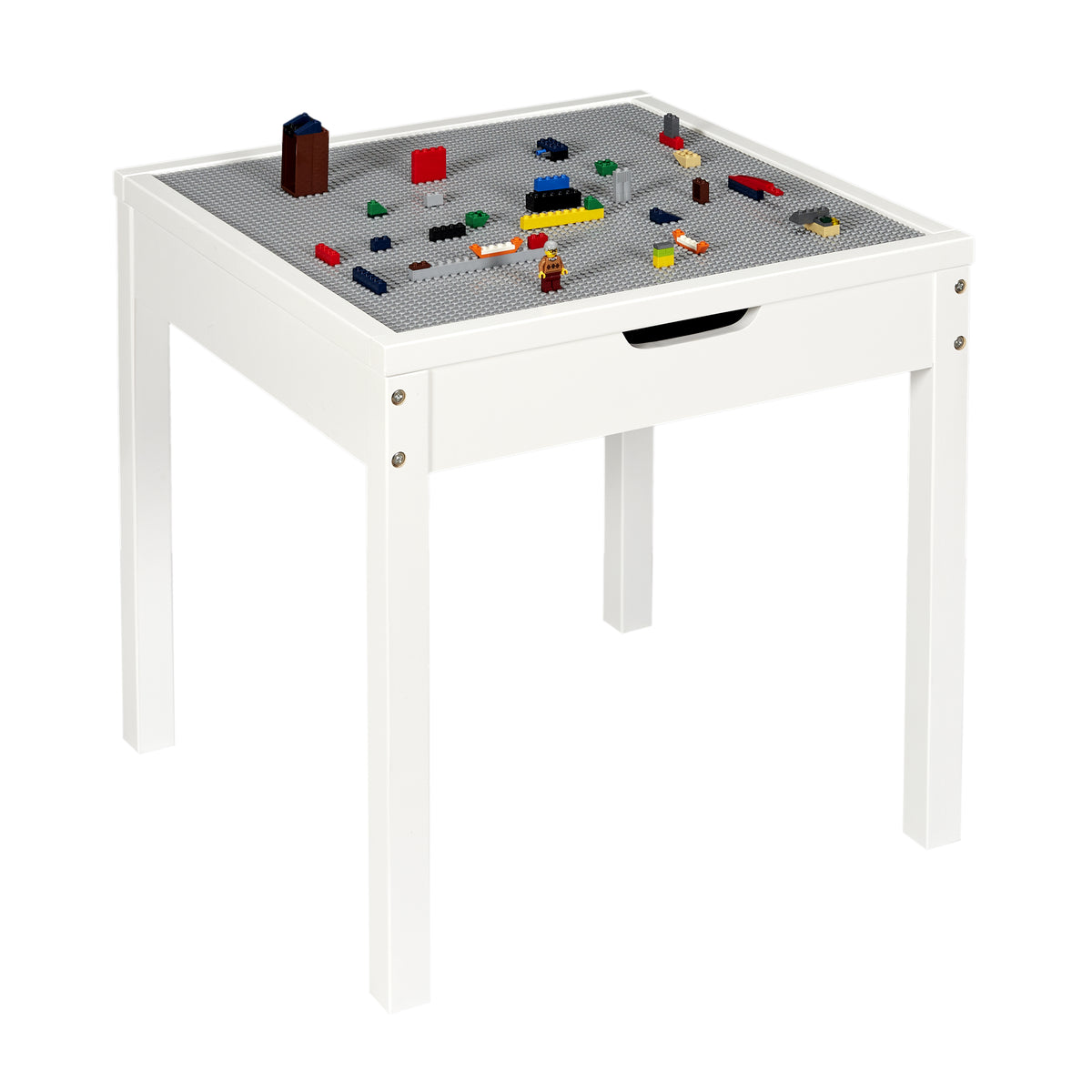Table Avec Rangements Compatible Brique