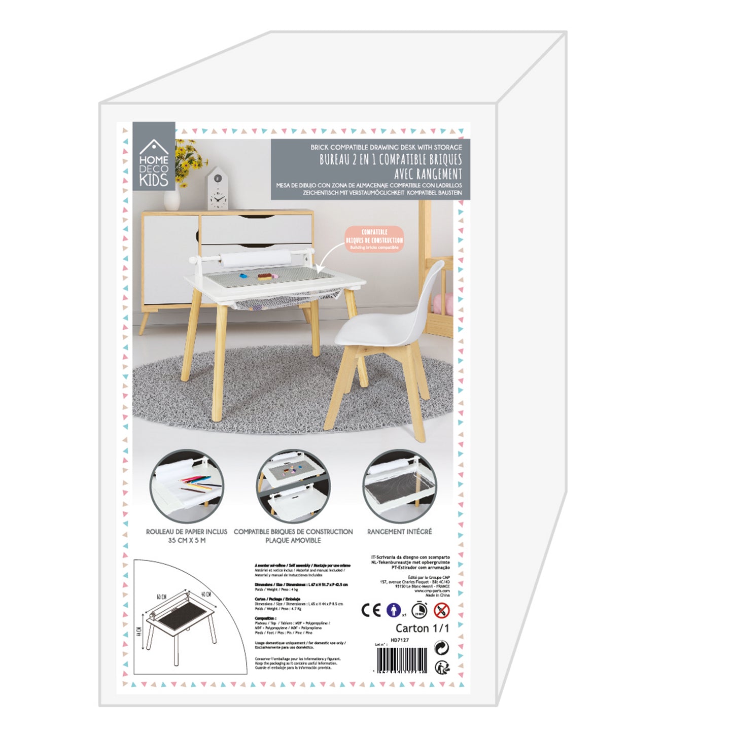 Bureau 2En1 Compatible Brique