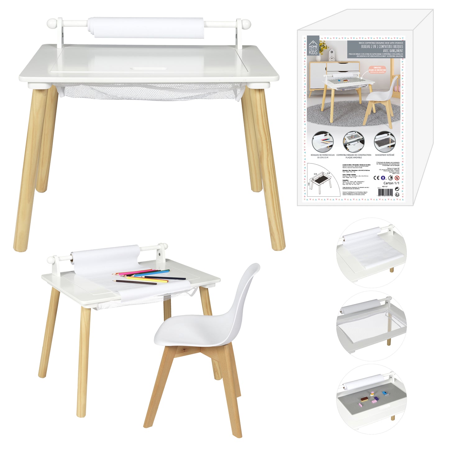 Bureau 2En1 Compatible Brique