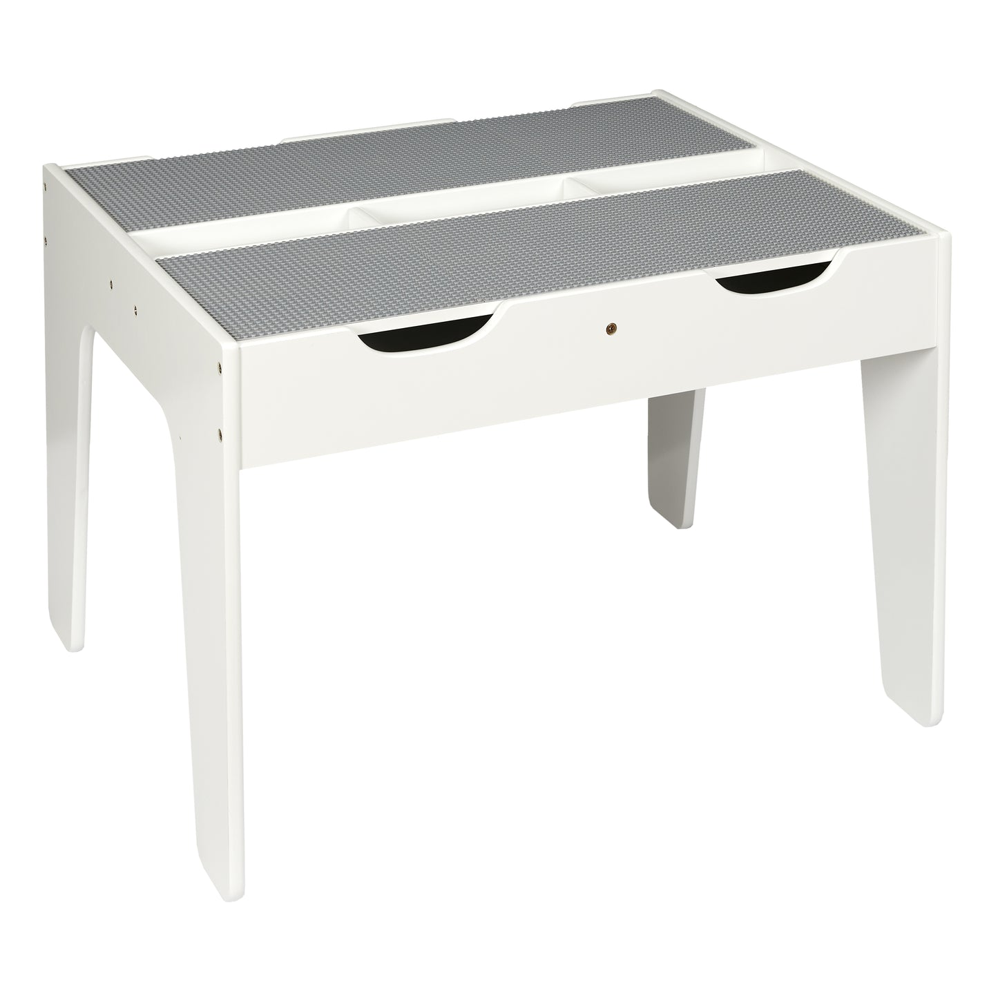 Table Duo Avec Rangements Compatible Brique