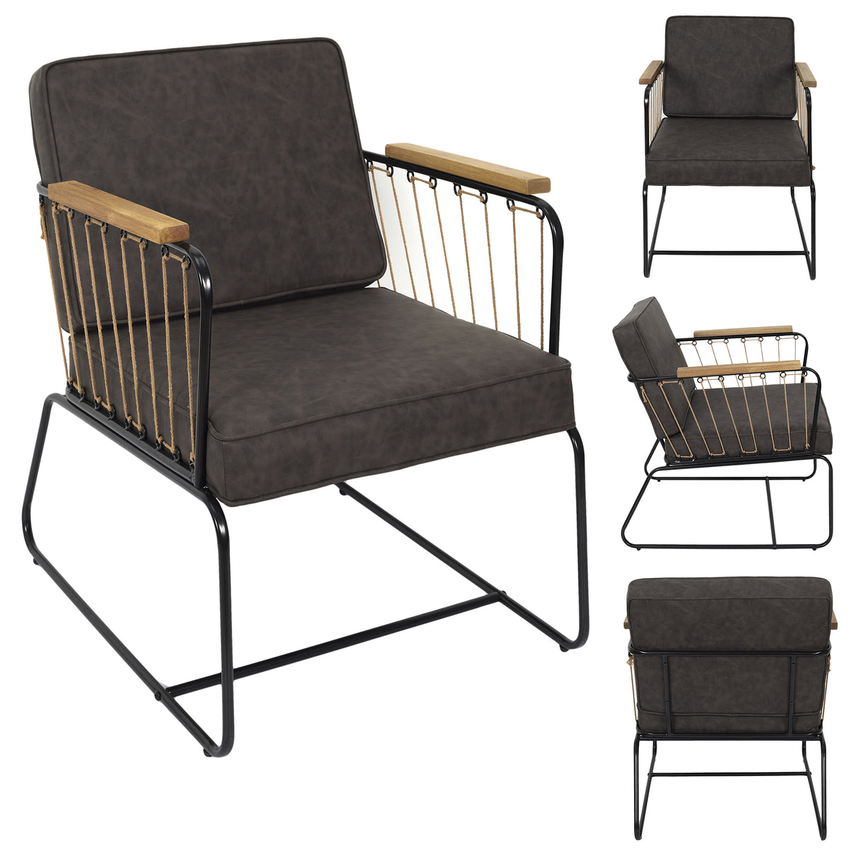 Fauteuil Benson Marron