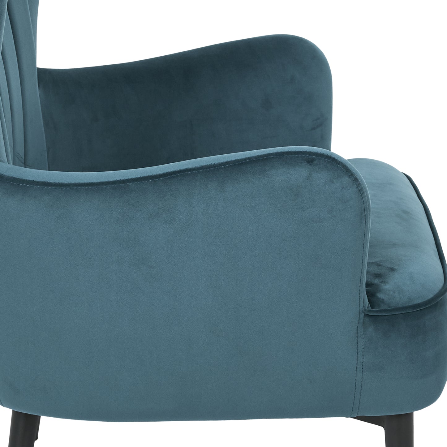 Fauteuil Heaven Velours Bleu Paon