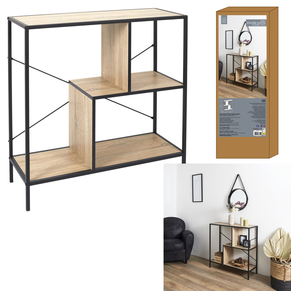 Etagere Edison 80X30X79.5Cm