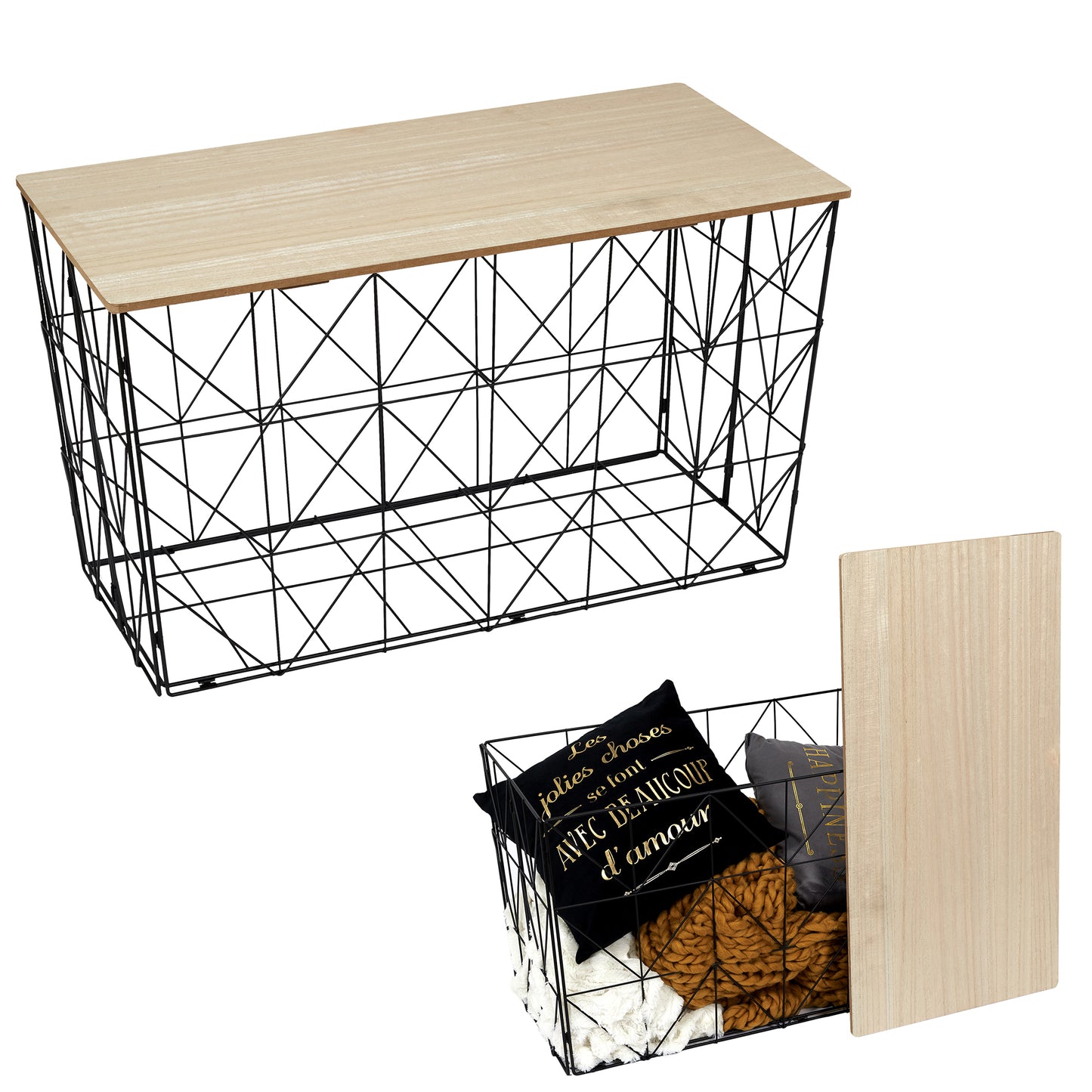 Table Pliable Filaire Noir