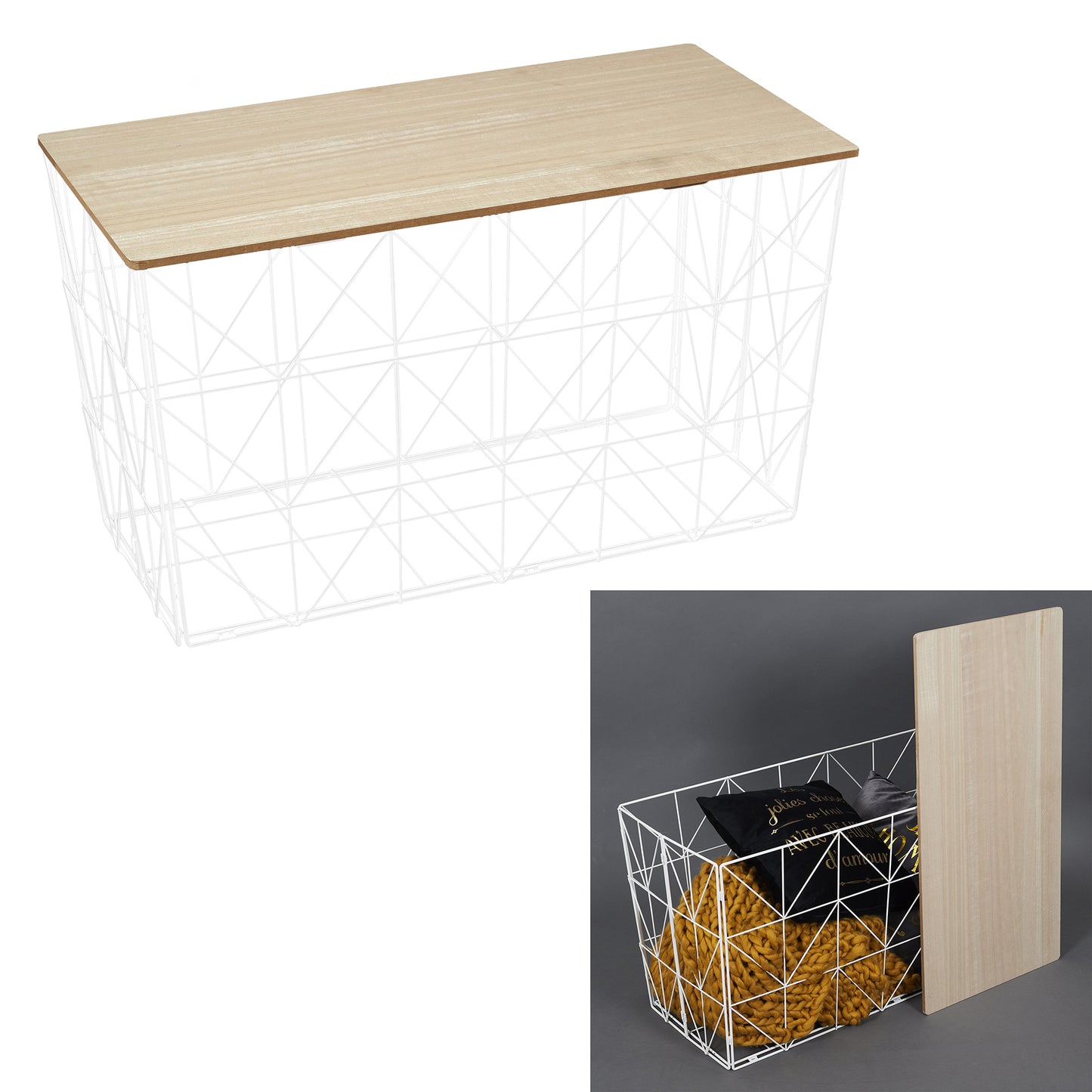 Table Pliable Filaire Blanc