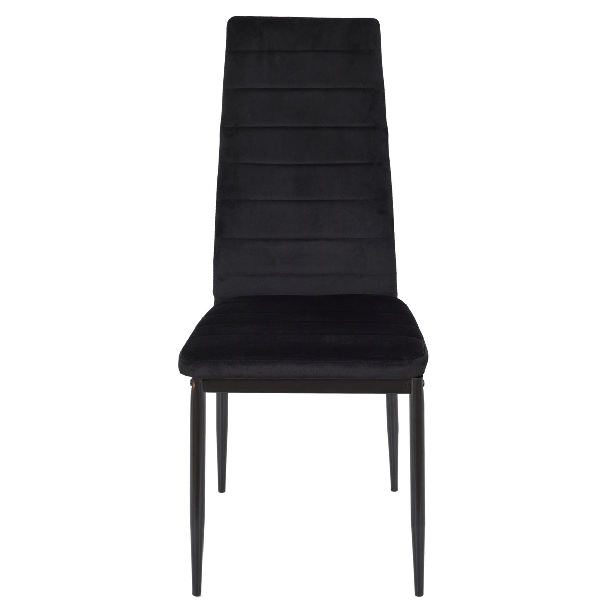 Chaise Victor Velours Noir