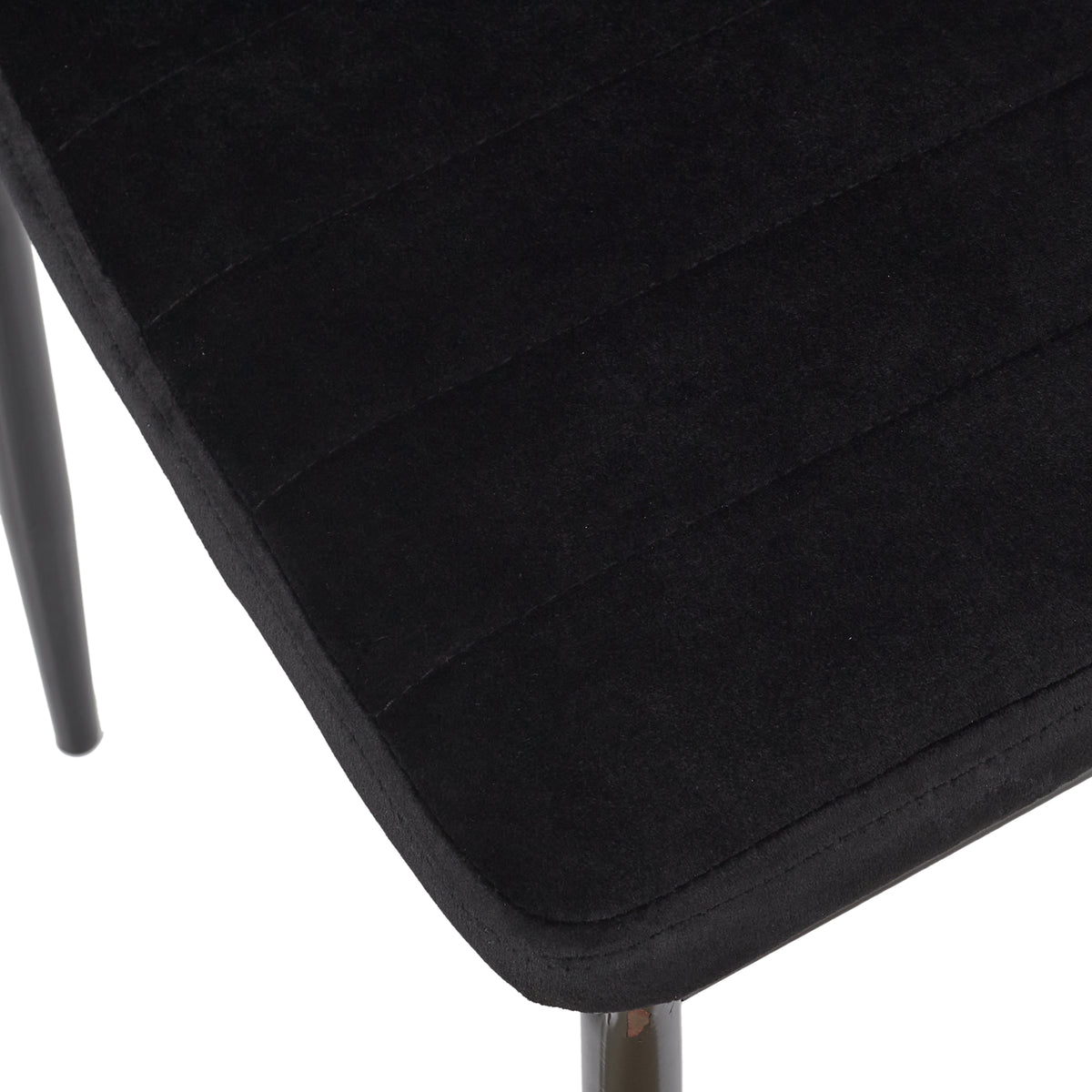 Chaise Victor Velours Noir