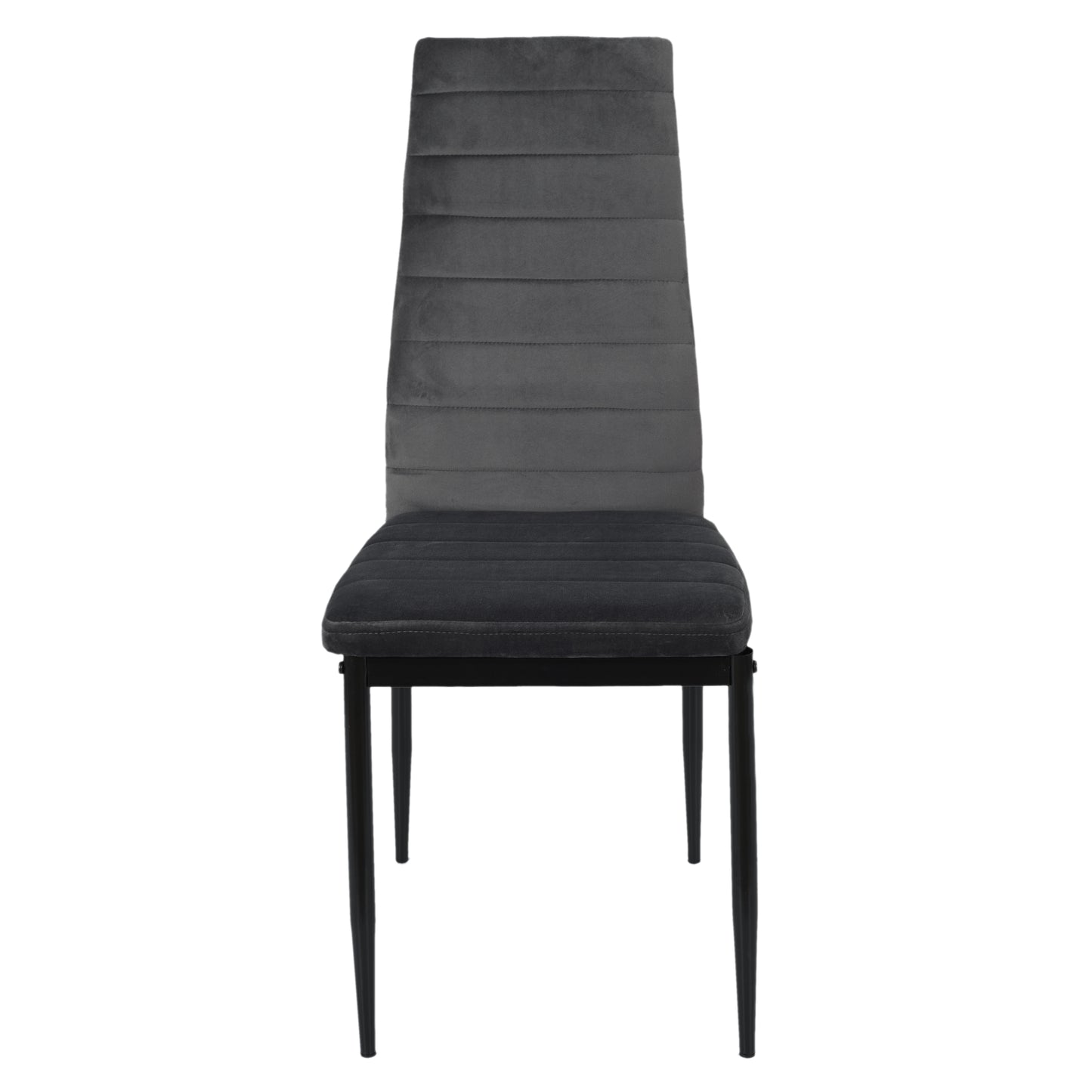 Chaise Victor Velours Gris