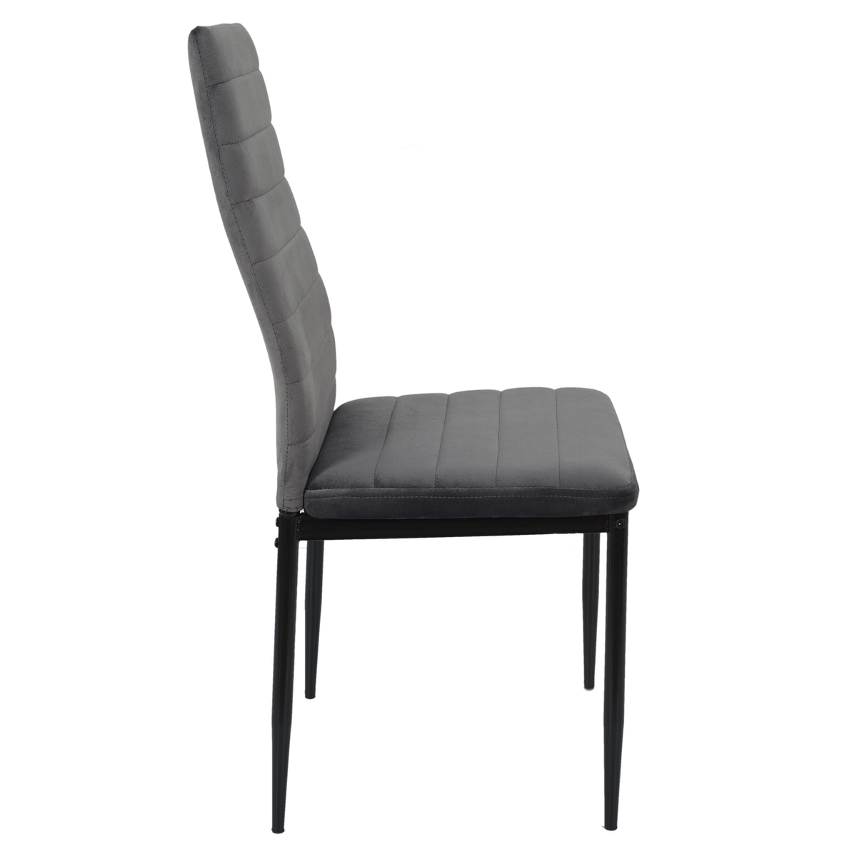 Chaise Victor Velours Gris