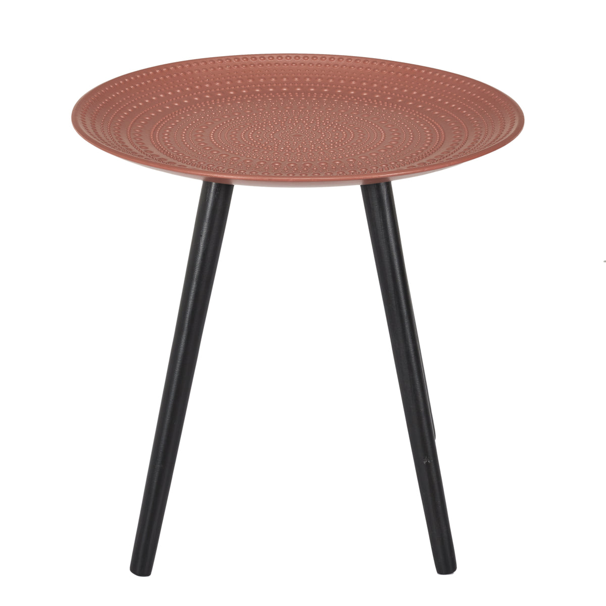 Table Gigogne Ronde Relief Ocre X2
