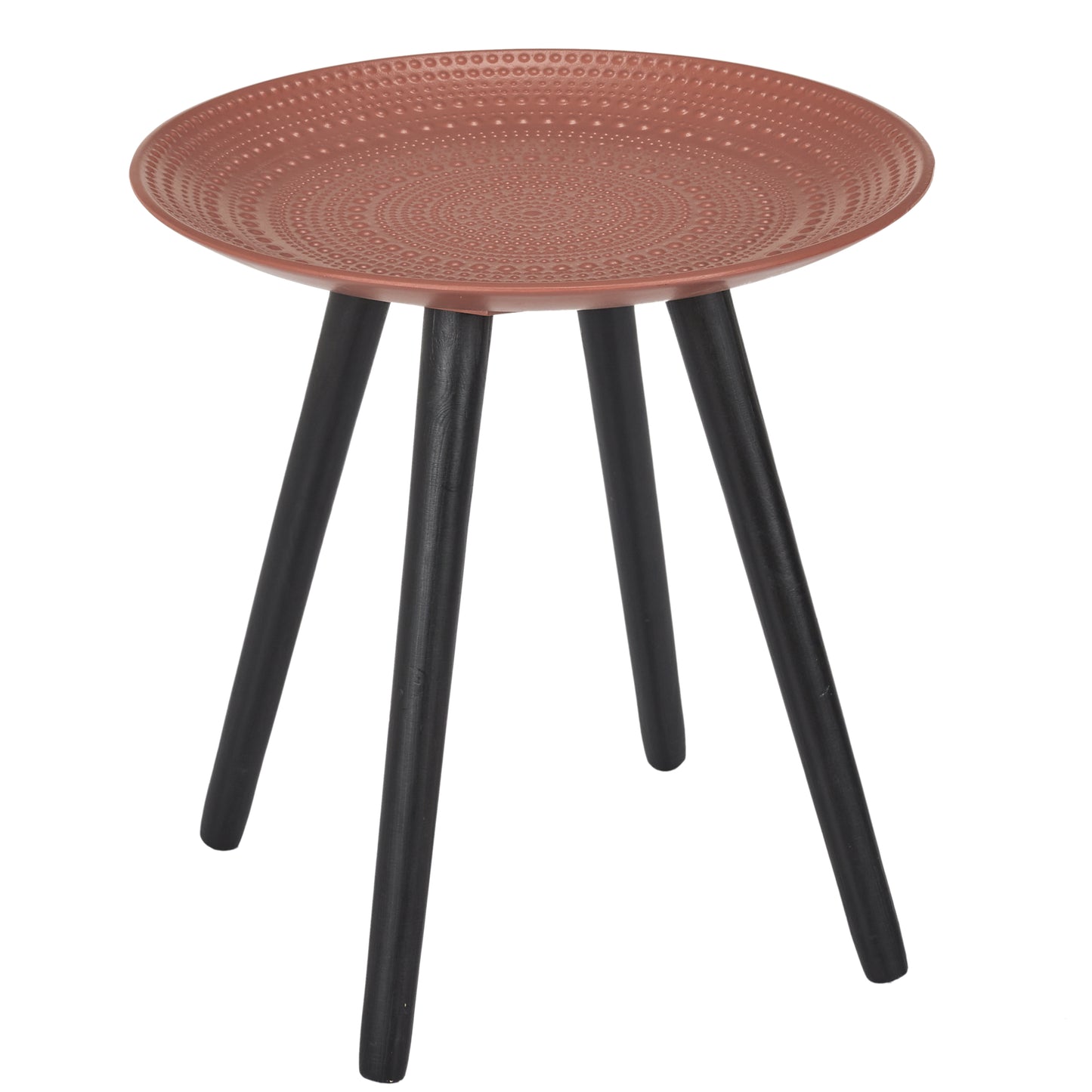 Table Gigogne Ronde Relief Ocre X2