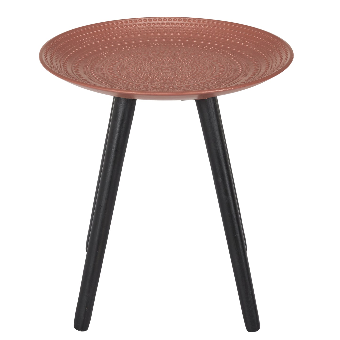 Table Gigogne Ronde Relief Ocre X2