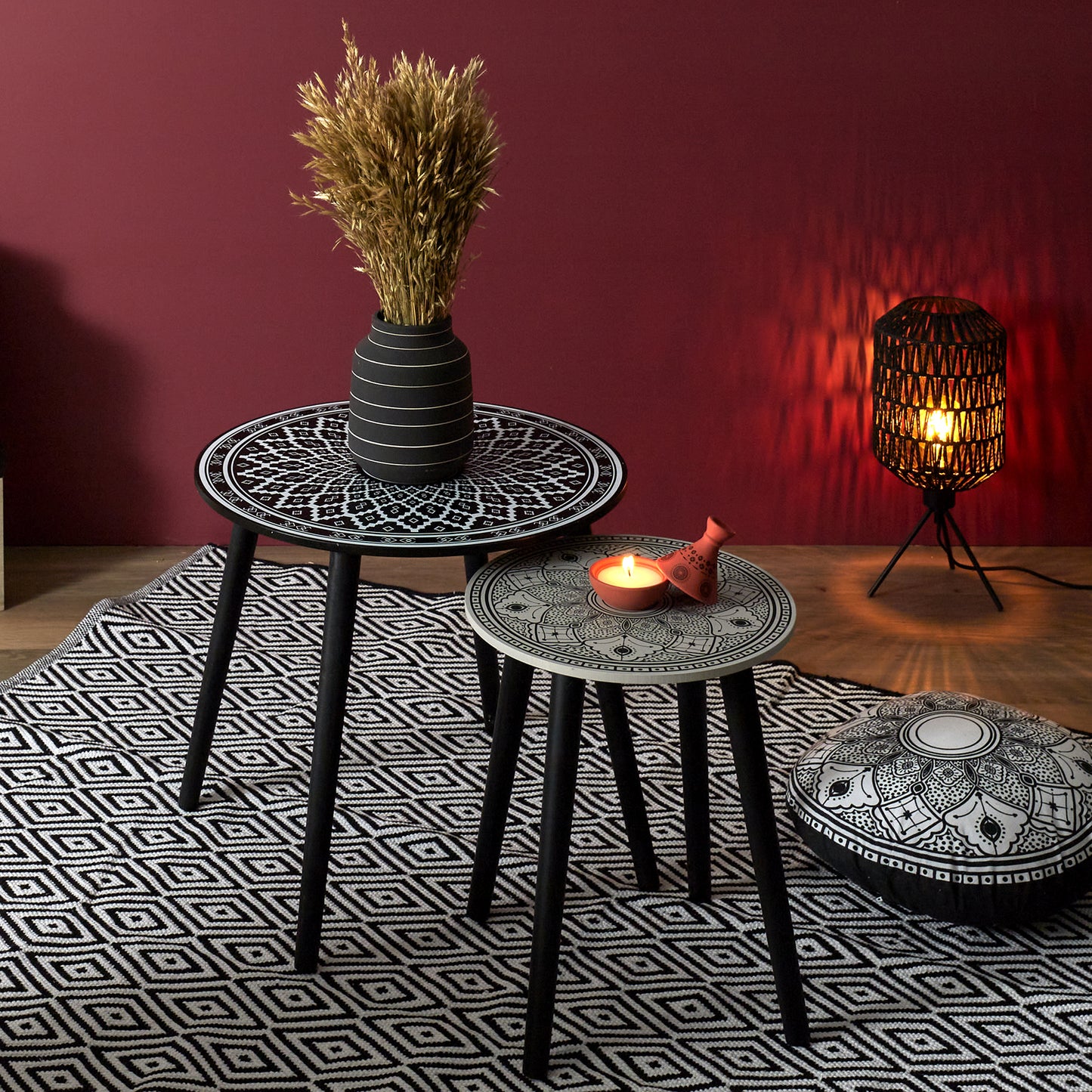Table Gigogne Mirage Noir X2