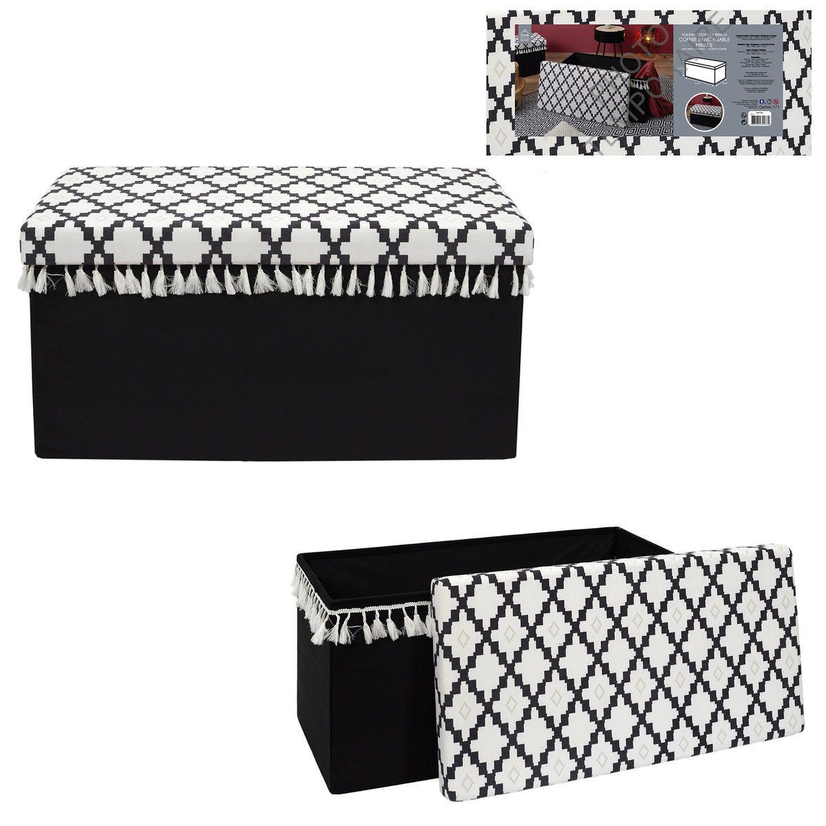 Coffre Banc Pliable Avec Pampille Mirage