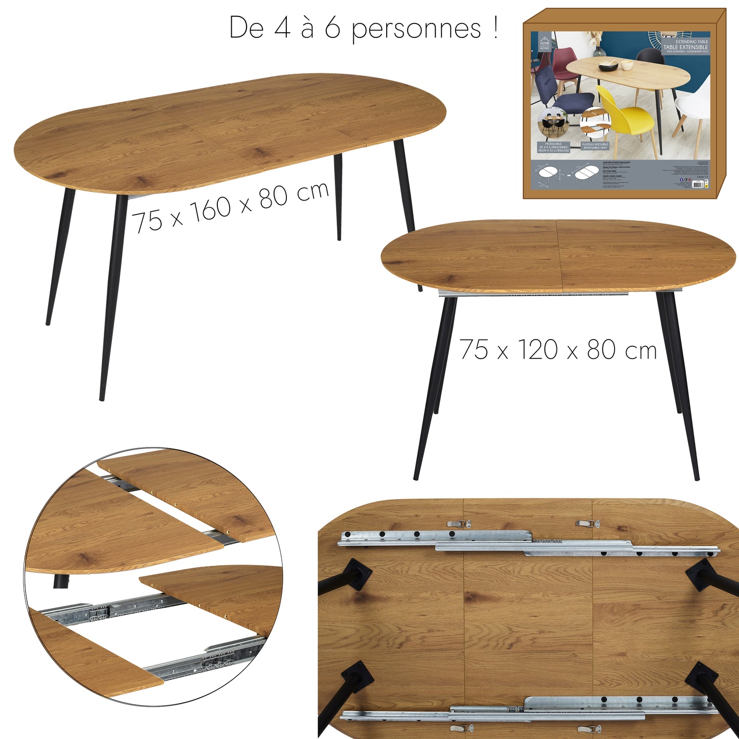 Table Extensible 4 A 6 Personnes