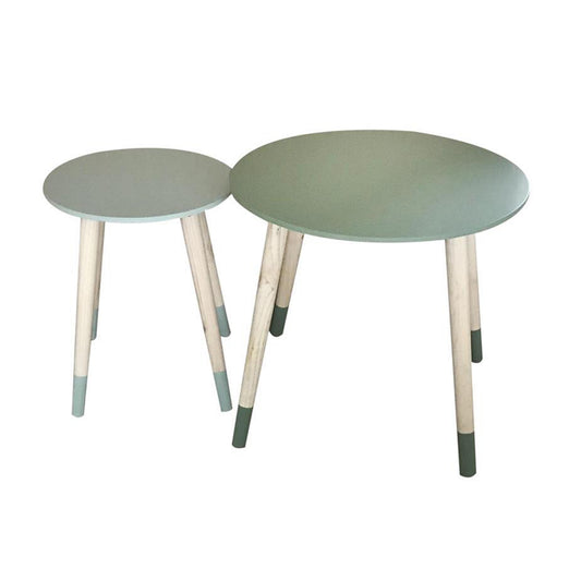 Table Gigogne Bicolore Vert X2