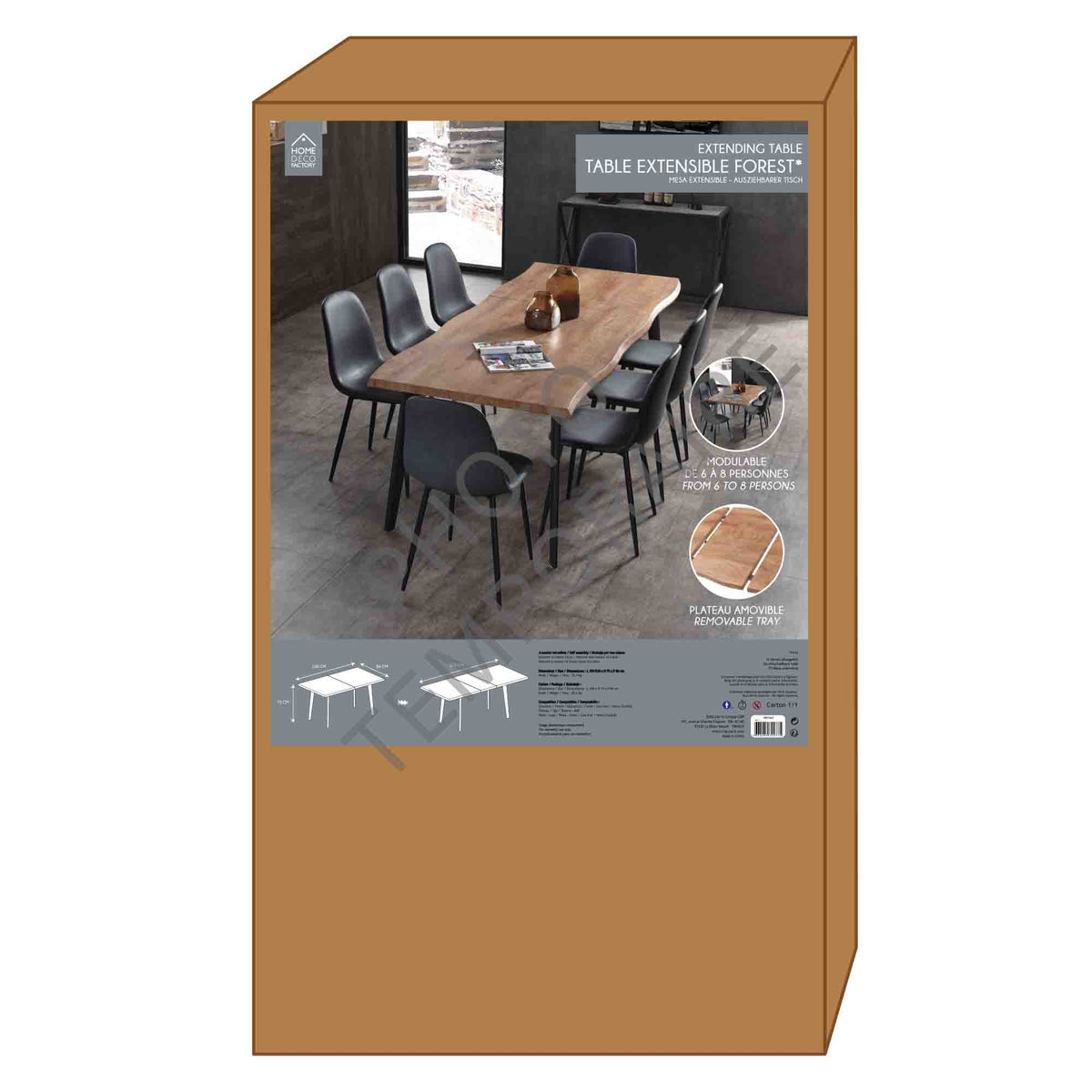 Table Extensible 6 A 8 Personnes Forest