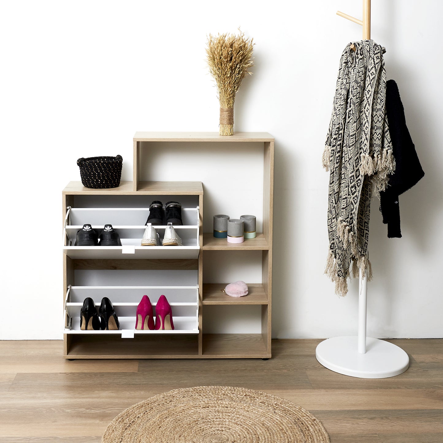 Meuble A Chaussures 2 Portes Avec Etageres