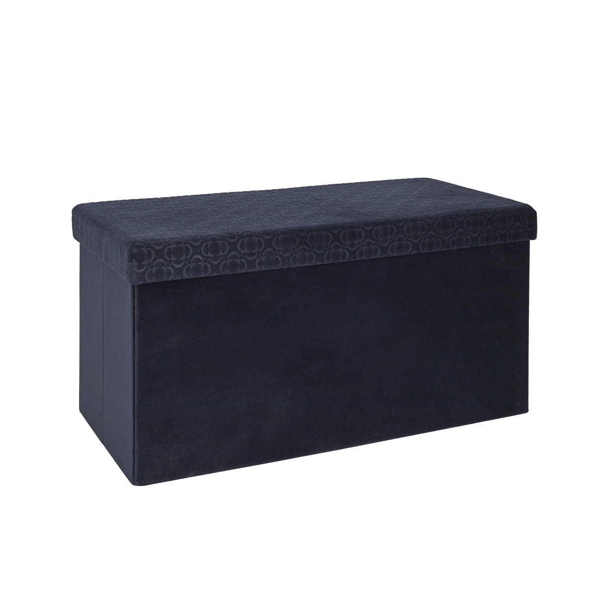 Coffre Banc Pliable Retro Bleu Nuit