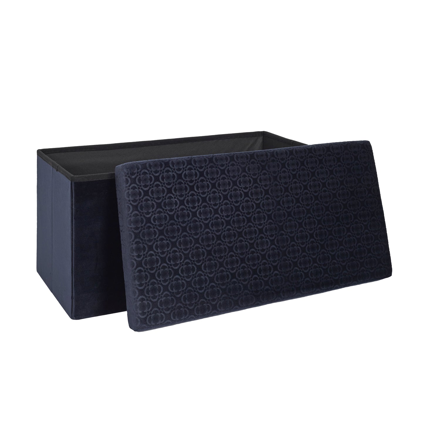 Coffre Banc Pliable Retro Bleu Nuit