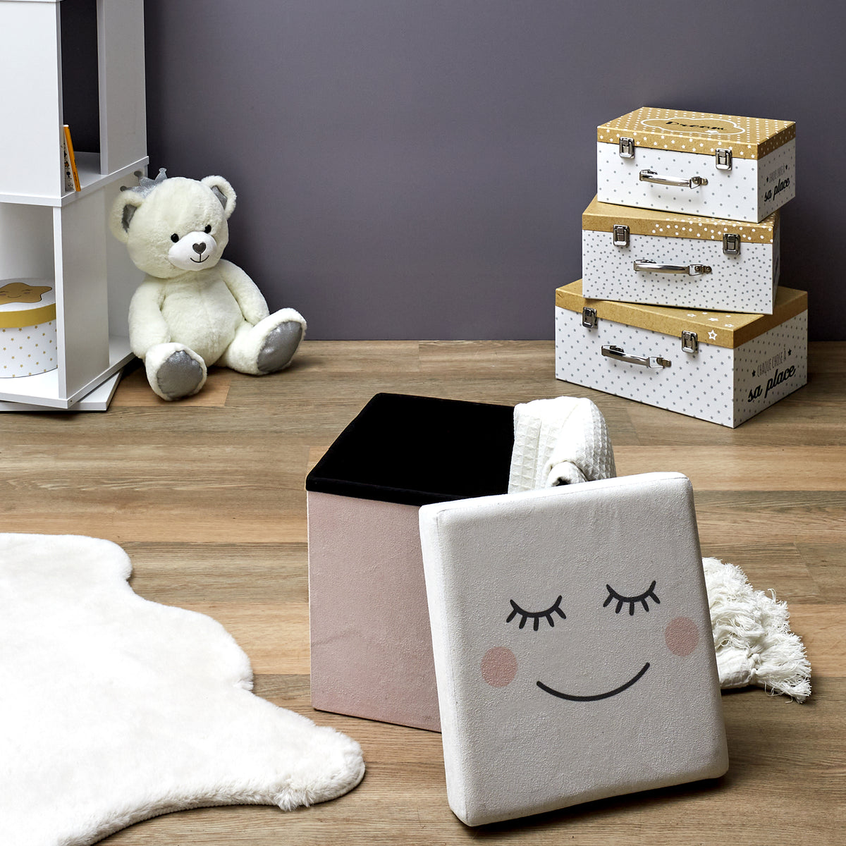 Coffre Pouf Pliable Moon