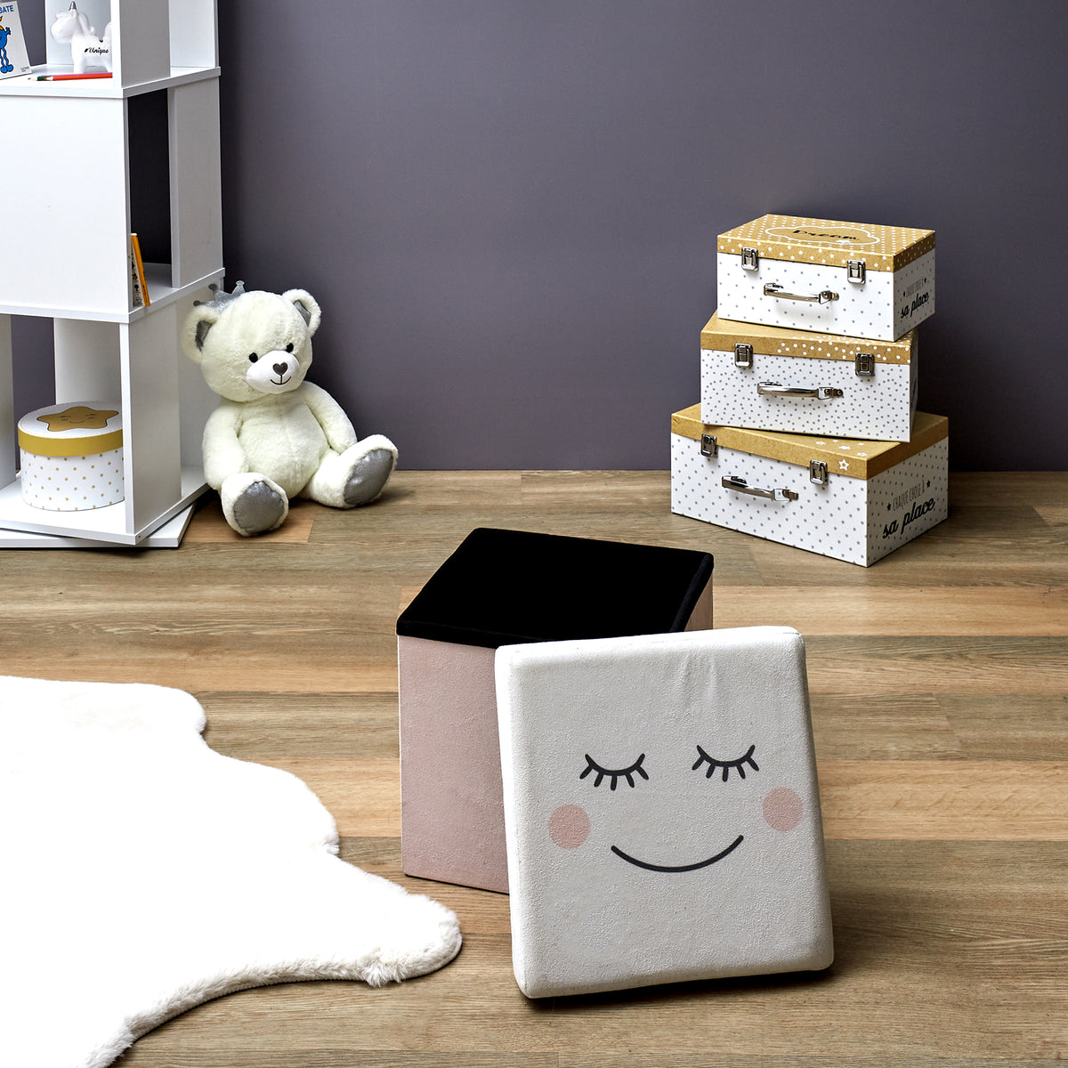 Coffre Pouf Pliable Moon