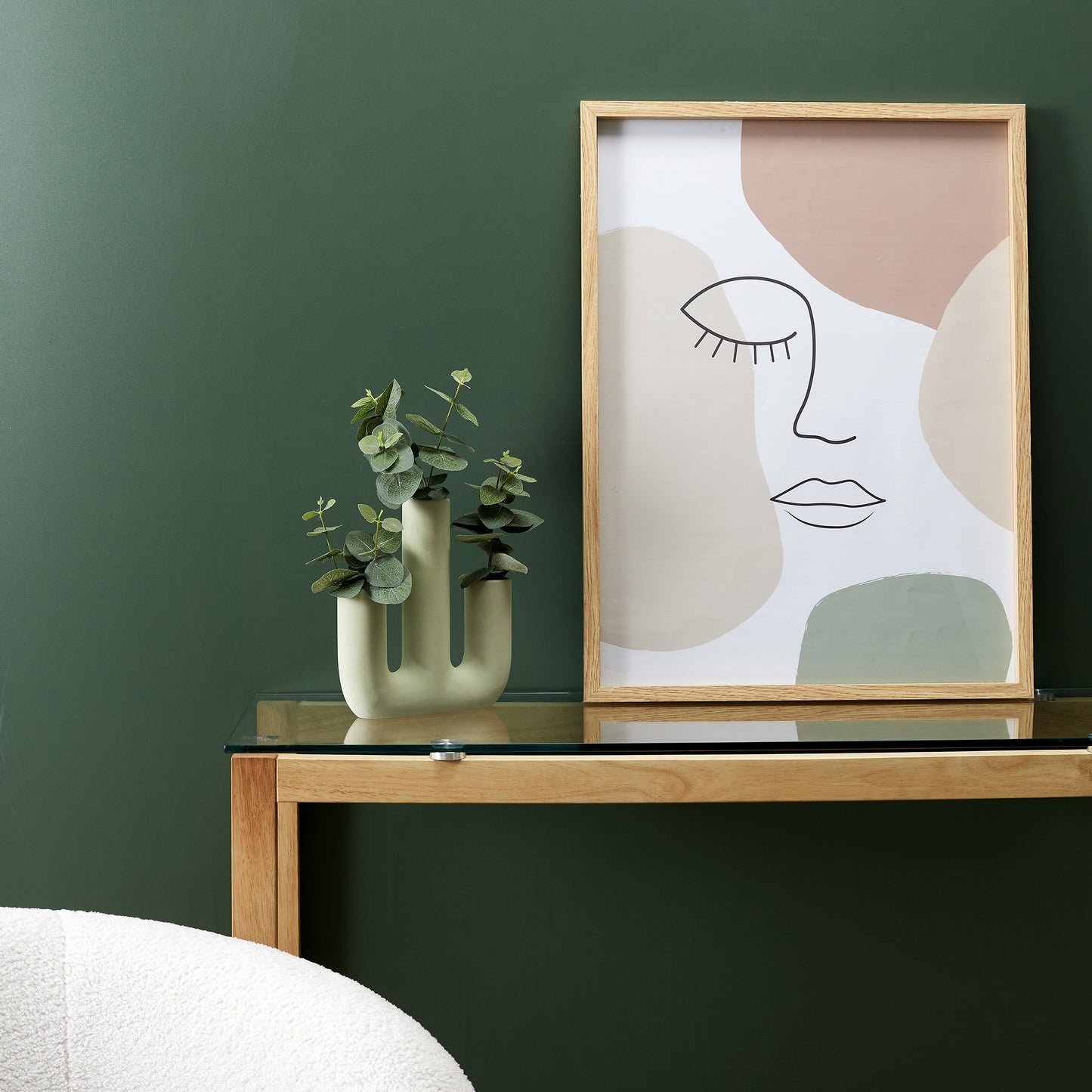 Vase Ceramique 3 Tubes Arty Vert D Eau