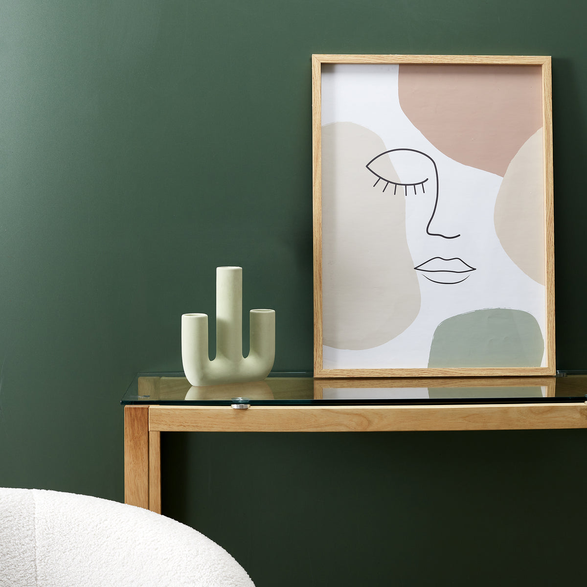 Vase Ceramique 3 Tubes Arty Vert D Eau
