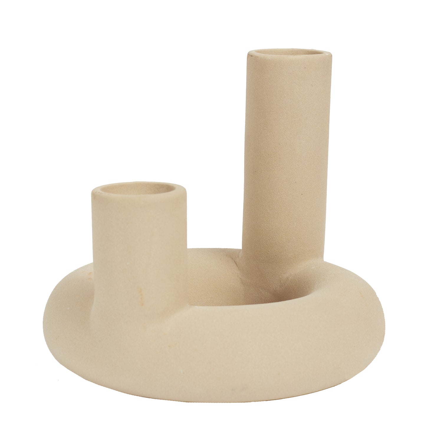 Vase Ceramique 2 Tubes Arty Nude