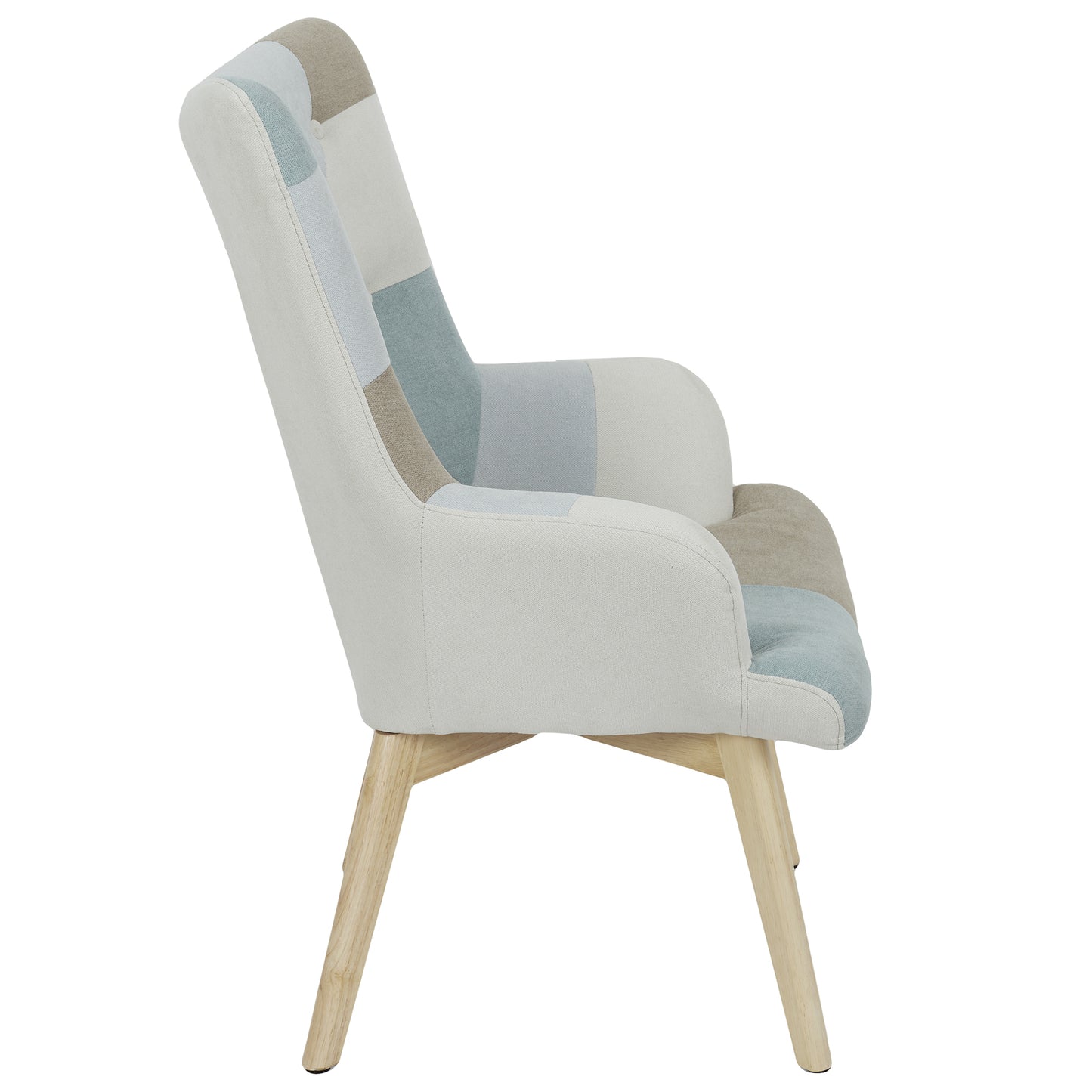 Fauteuil Helsinki Patchwork Bleu