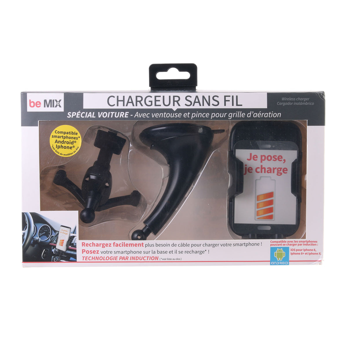 Chargeur Induction Auto Ventouse Et Aeration