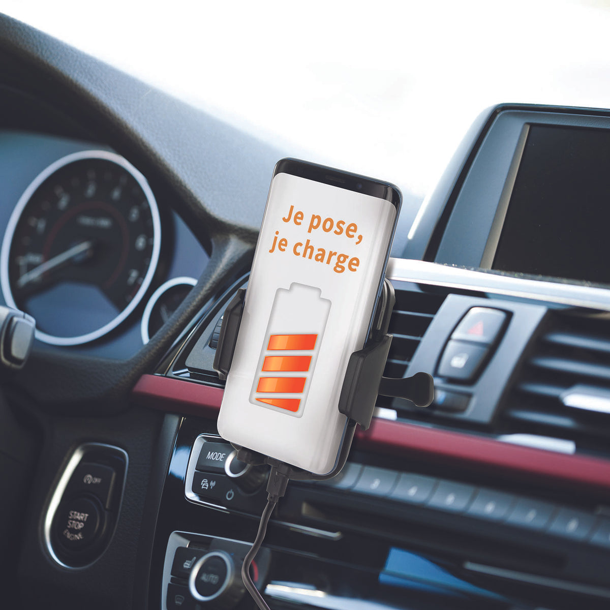 Chargeur Induction Auto Ventouse Et Aeration