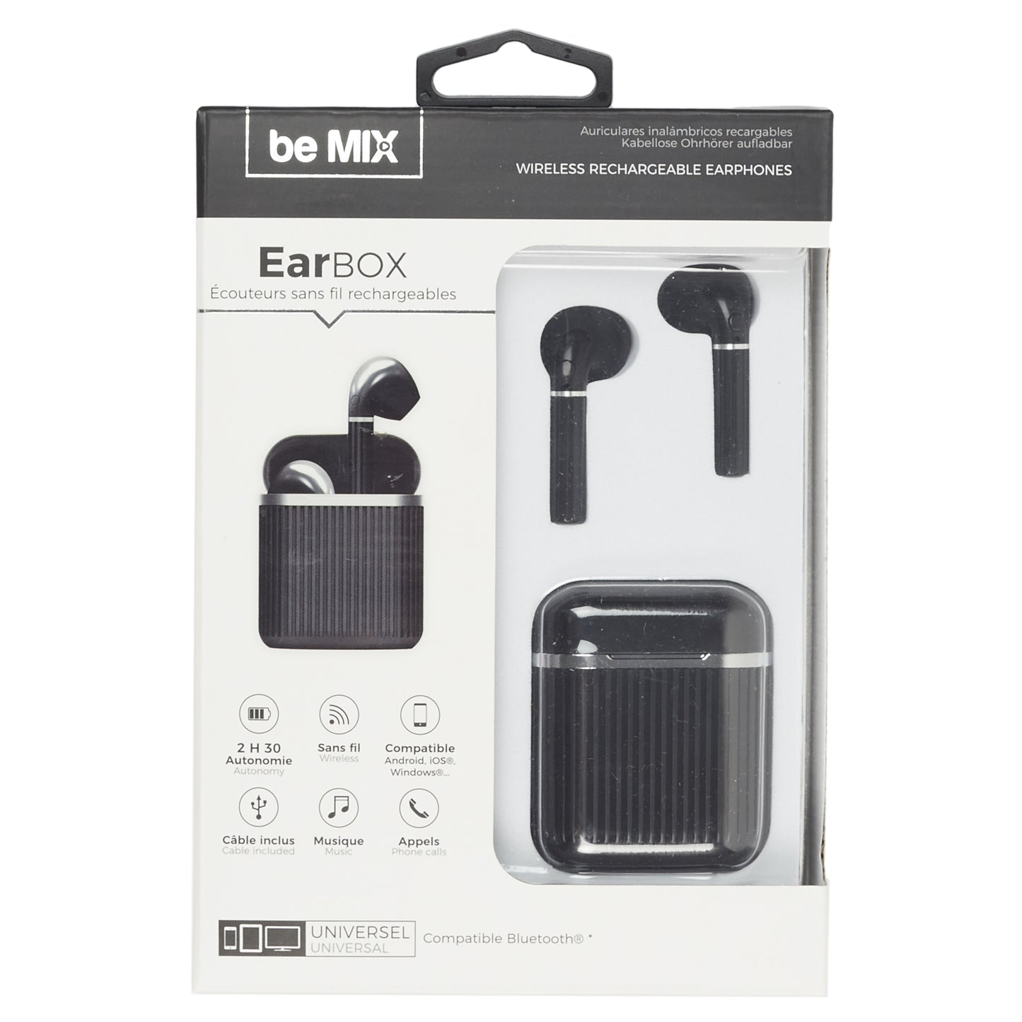 Ecouteurs Earbox Classique Sans Fil Noir