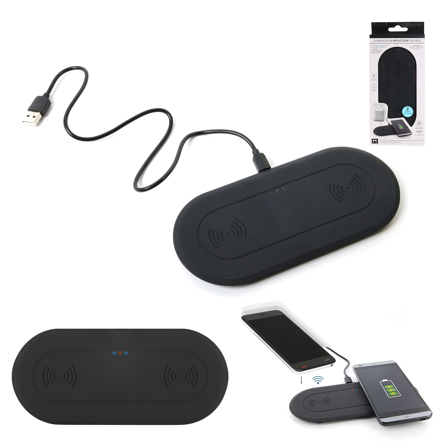 Chargeur Induction Sans Fil X2 Appareils