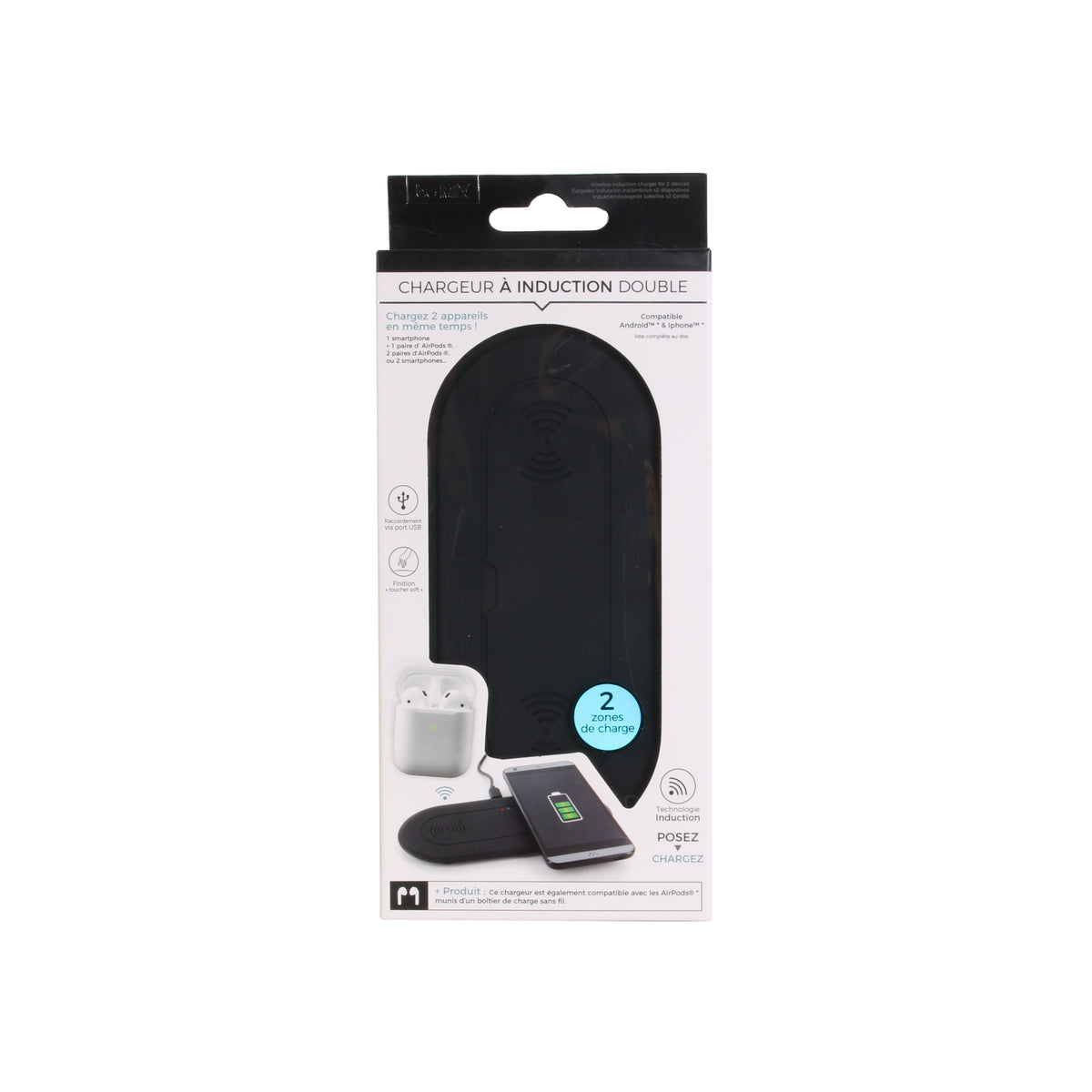 Chargeur Induction Sans Fil X2 Appareils