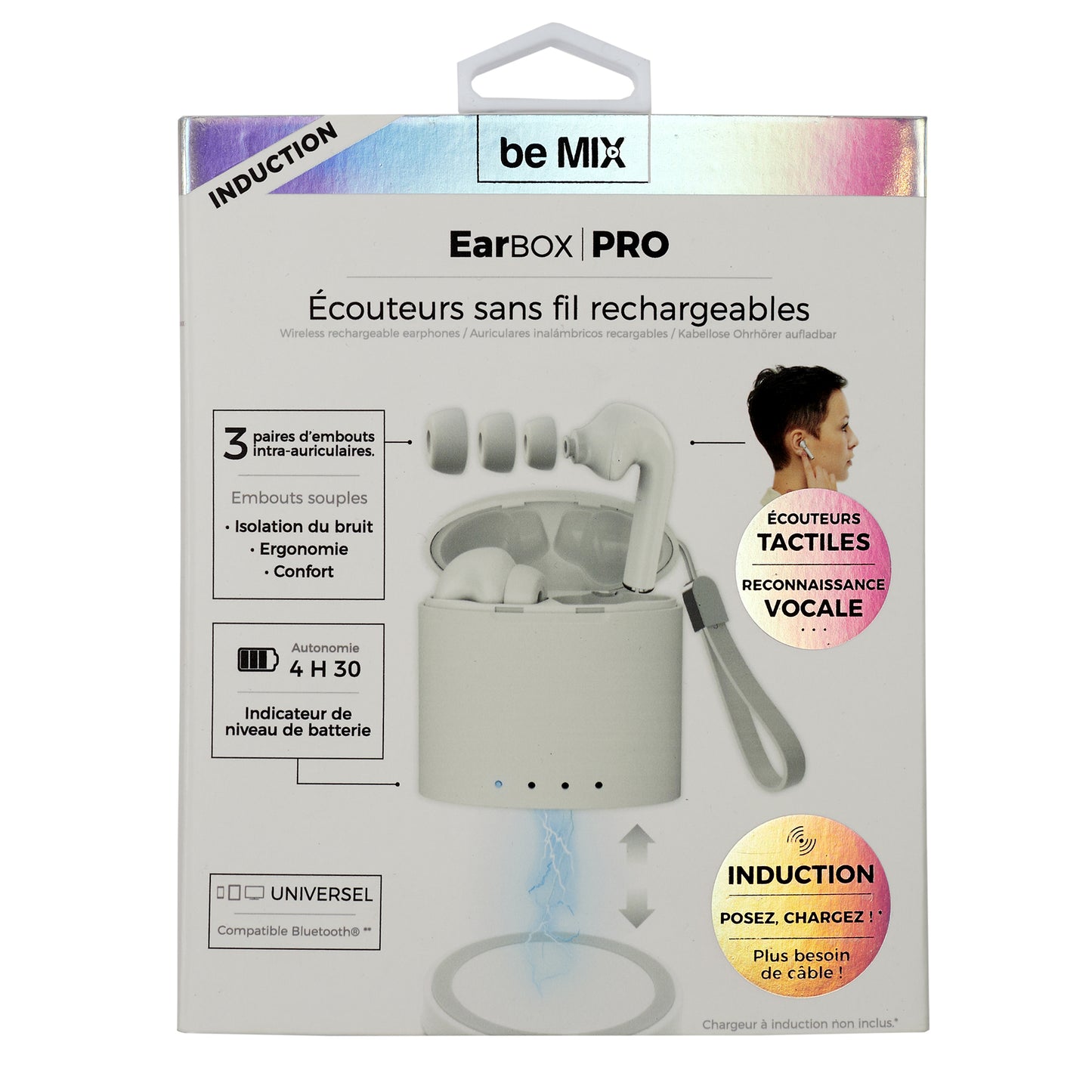 Ecouteurs Earbox Pro Induction Blanc