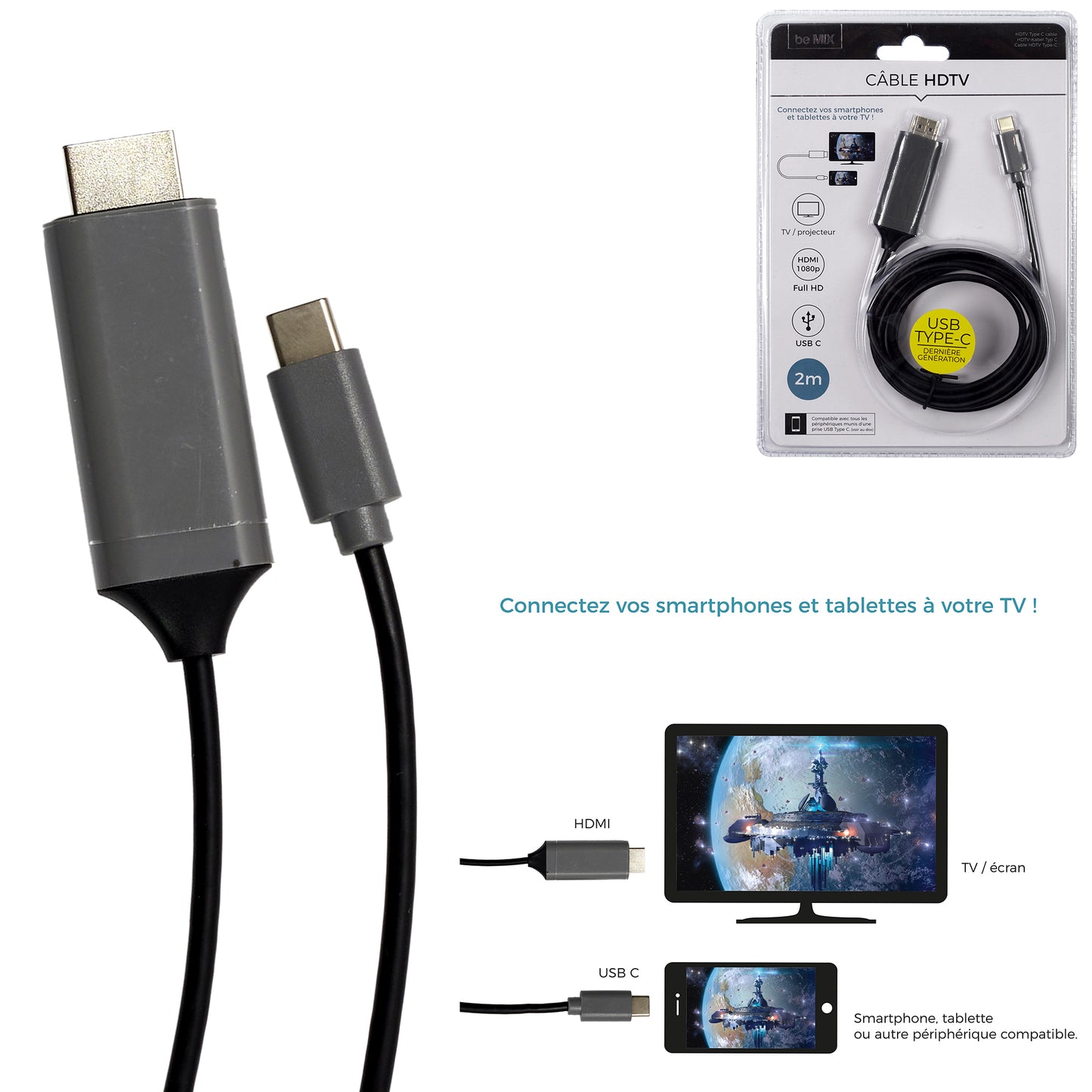 Cable Hdtv 2M Type C