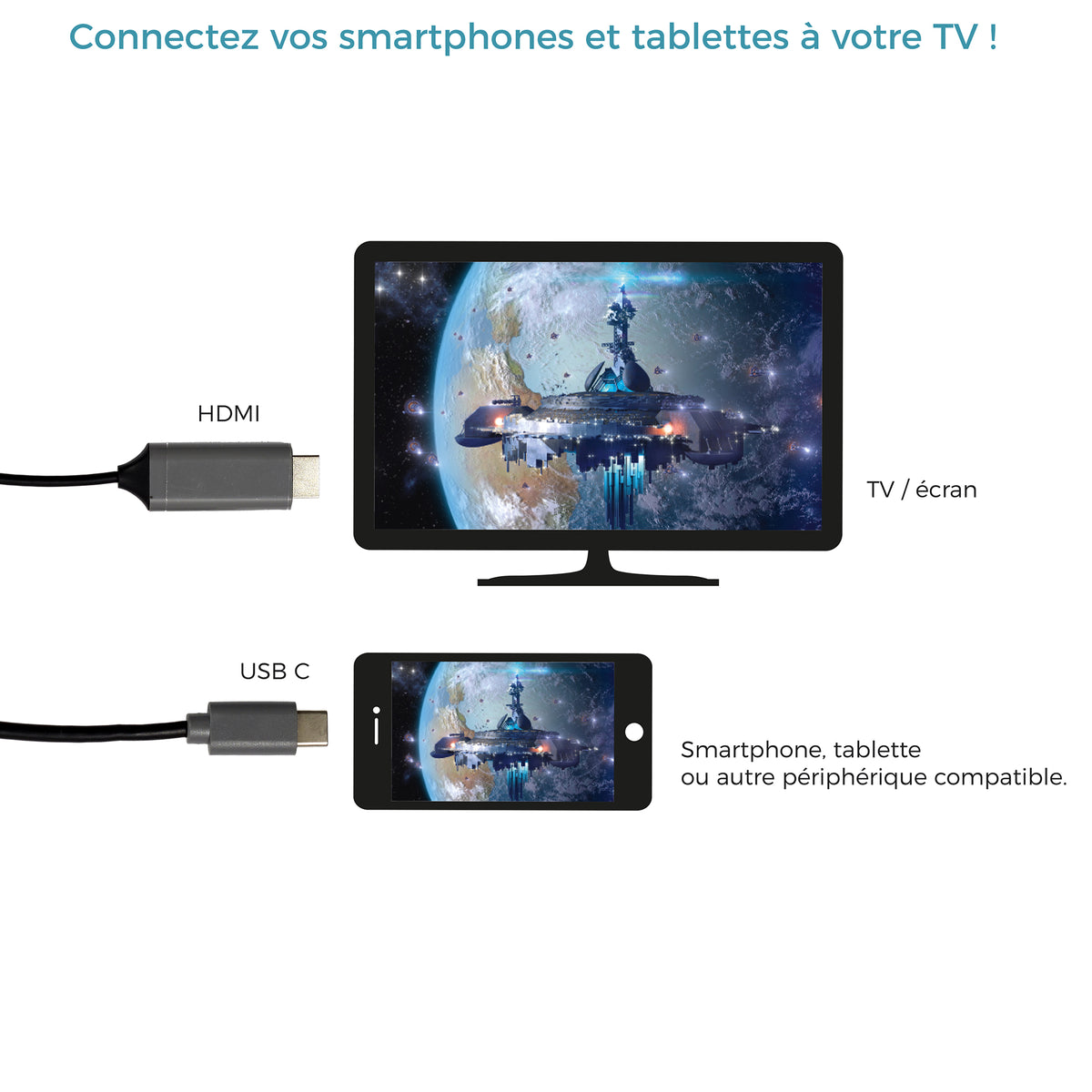 Cable Hdtv 2M Type C