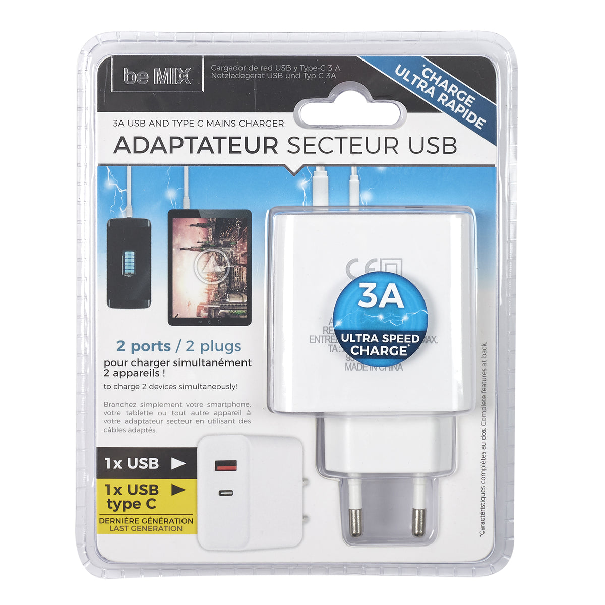 Chargeur Secteur Usb Type C 3A