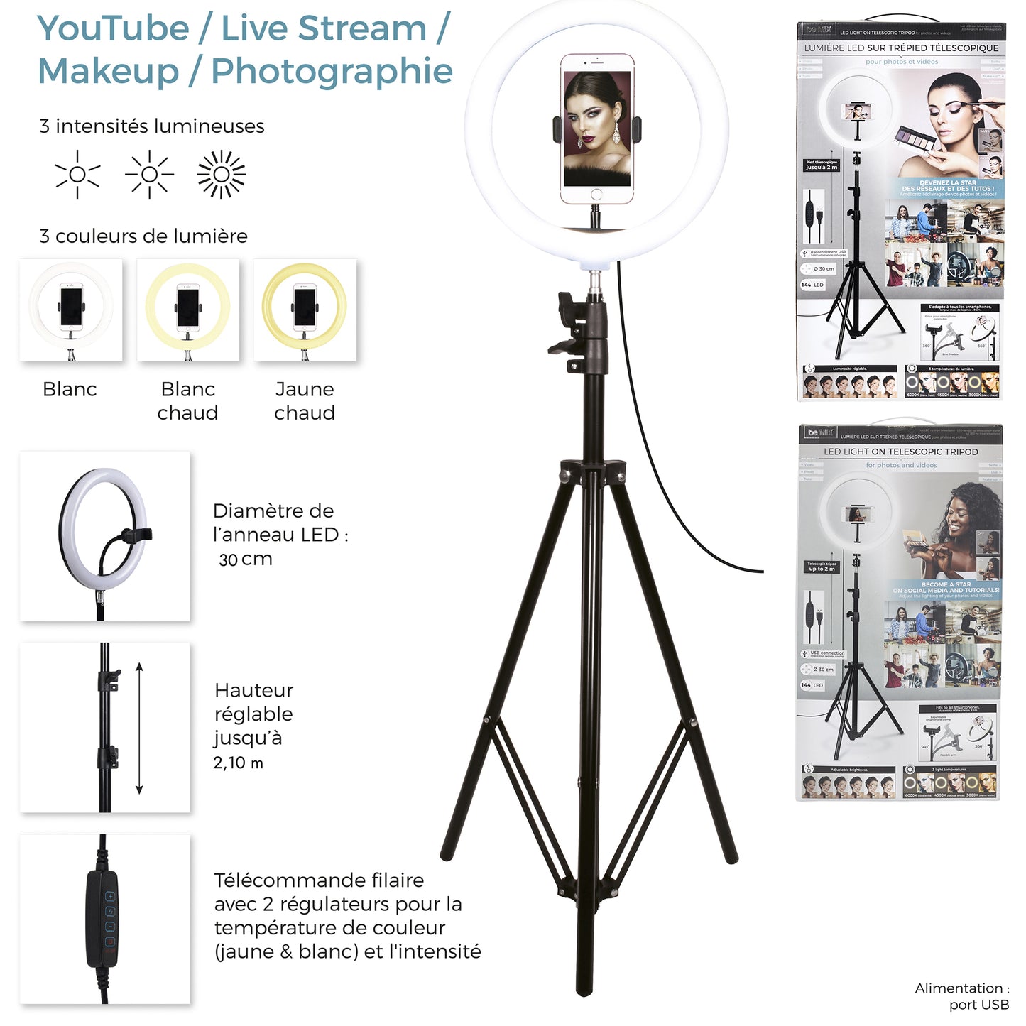 Lumiere Led Trepied Xxl Photo Video