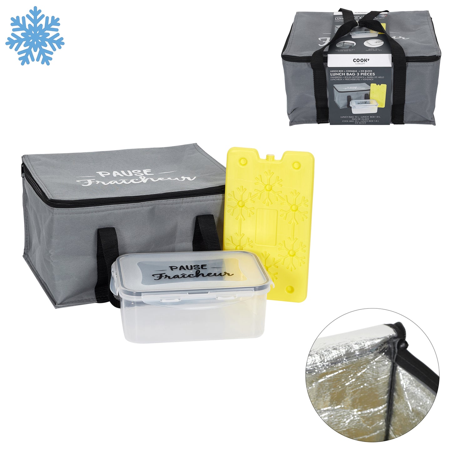 Grand Sac Fraicheur Pain De Glace Et Lunch Box