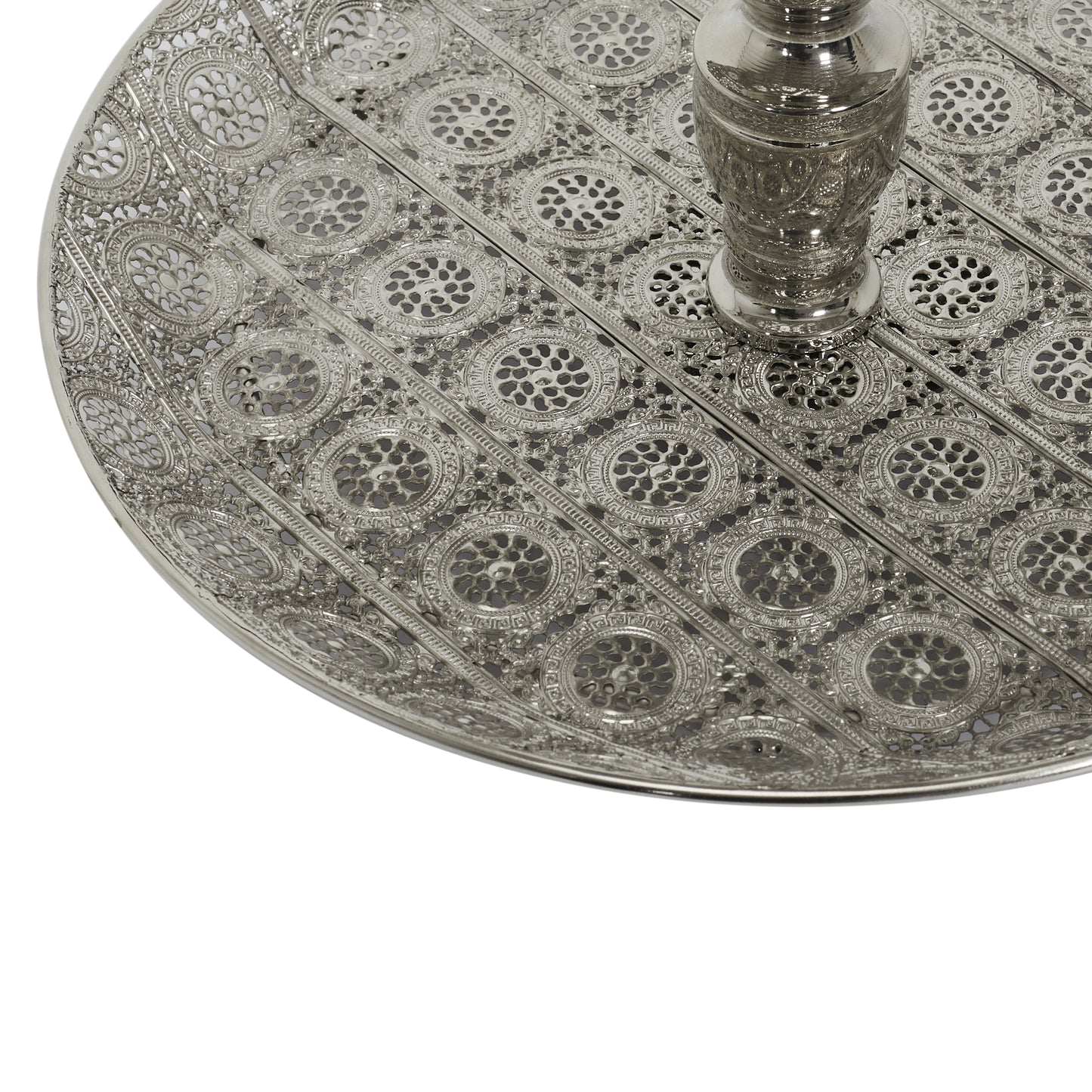Plateau Decoratif Metal Double 49Cm