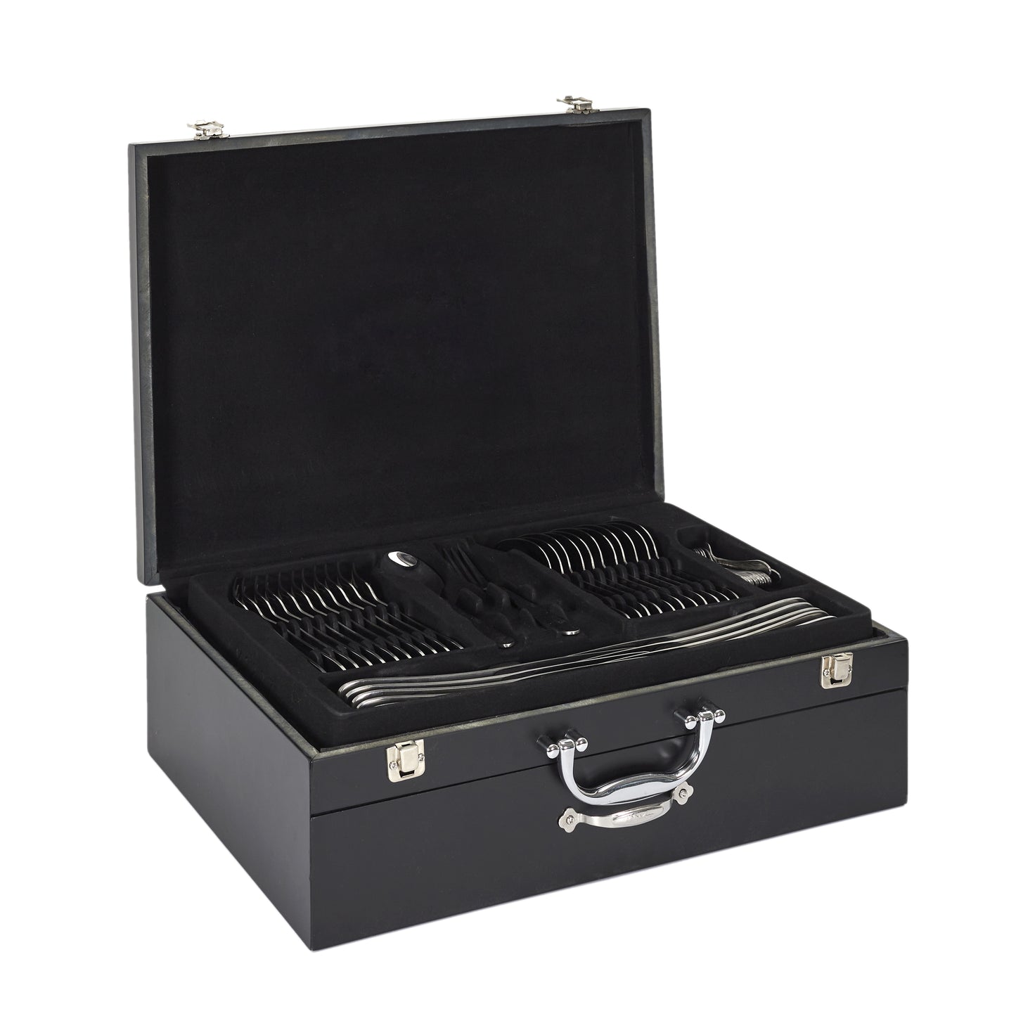 Menagere 84 Pieces Coffret En Bois Avec Tiroir