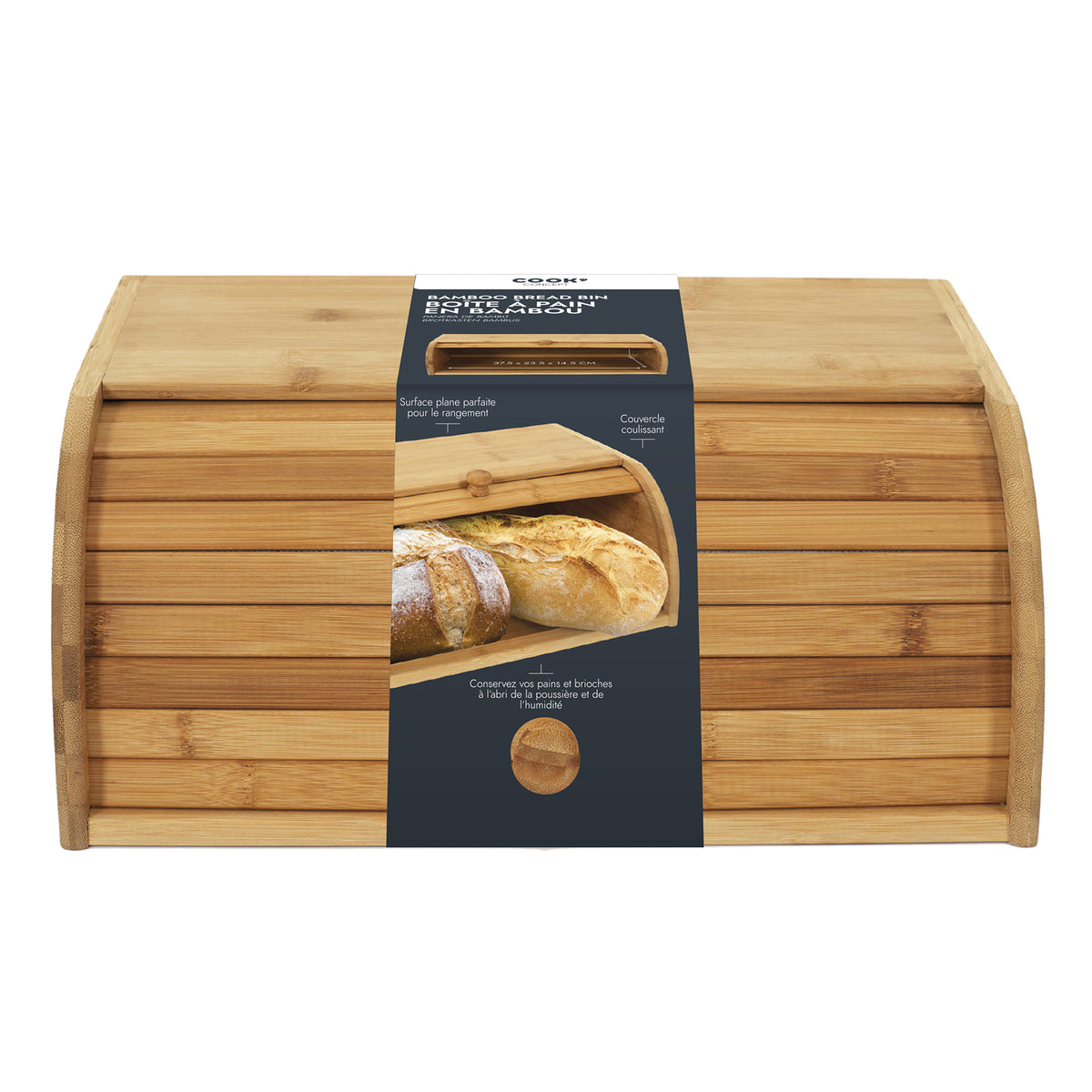 Boite A Pain Bambou 40X16Cm