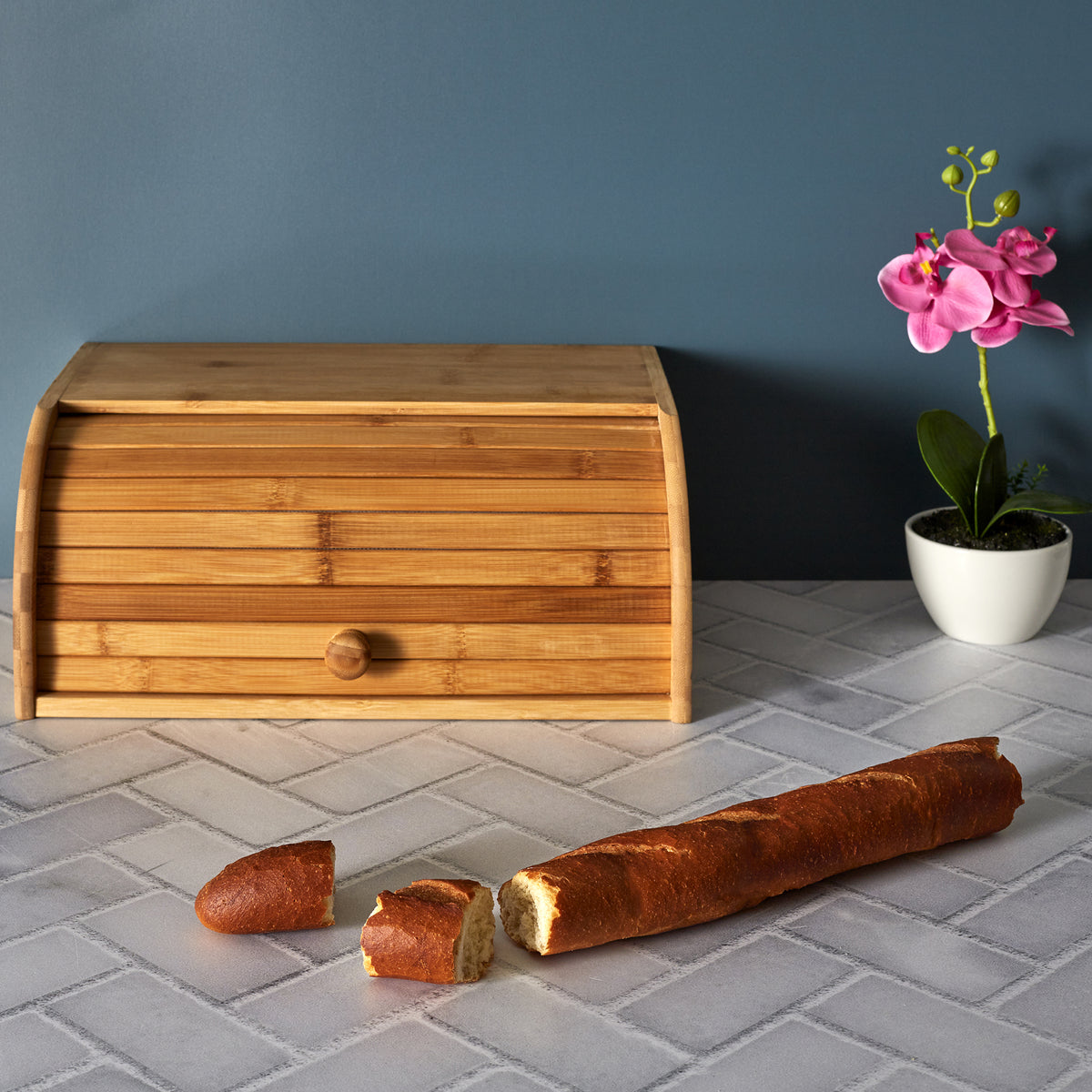 Boite A Pain Bambou 40X16Cm
