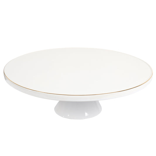 Support A Gateau Porcelaine Lisere Dore