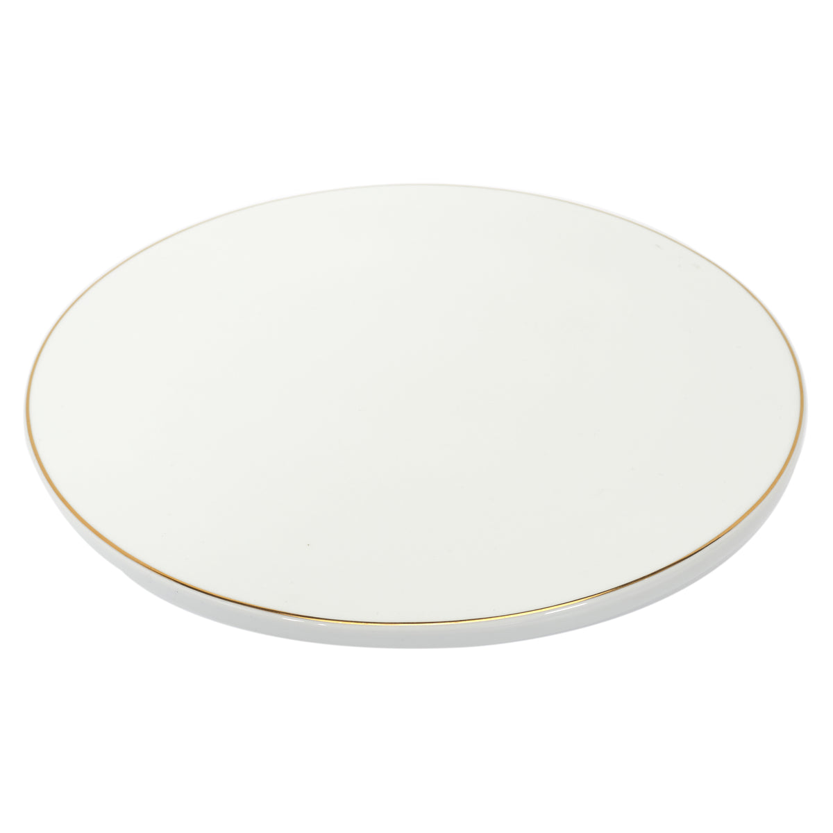 Support A Gateau Porcelaine Lisere Dore