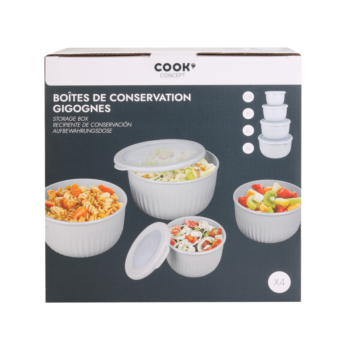 Boite De Conservation X4 Gris