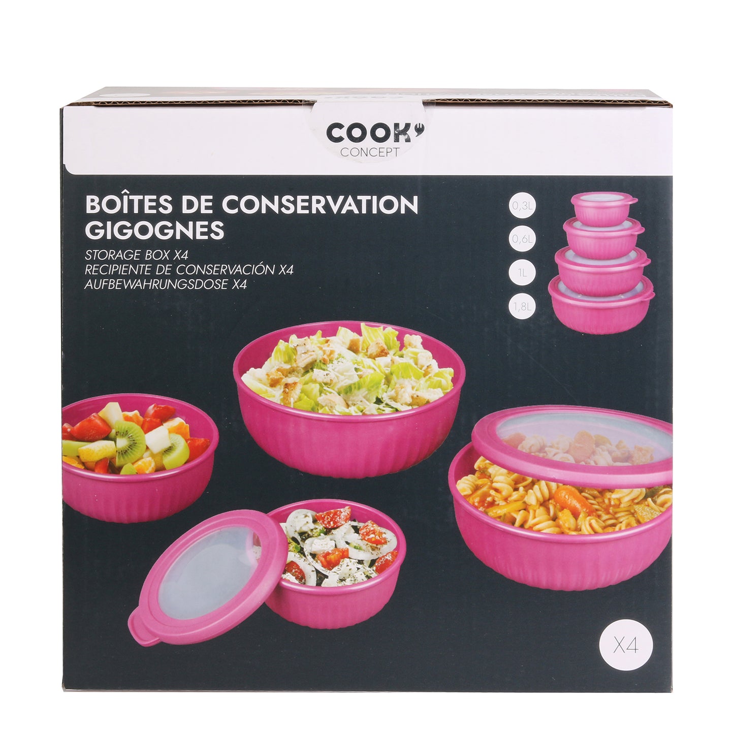 Boite De Conservation Basse X4 Bordeaux