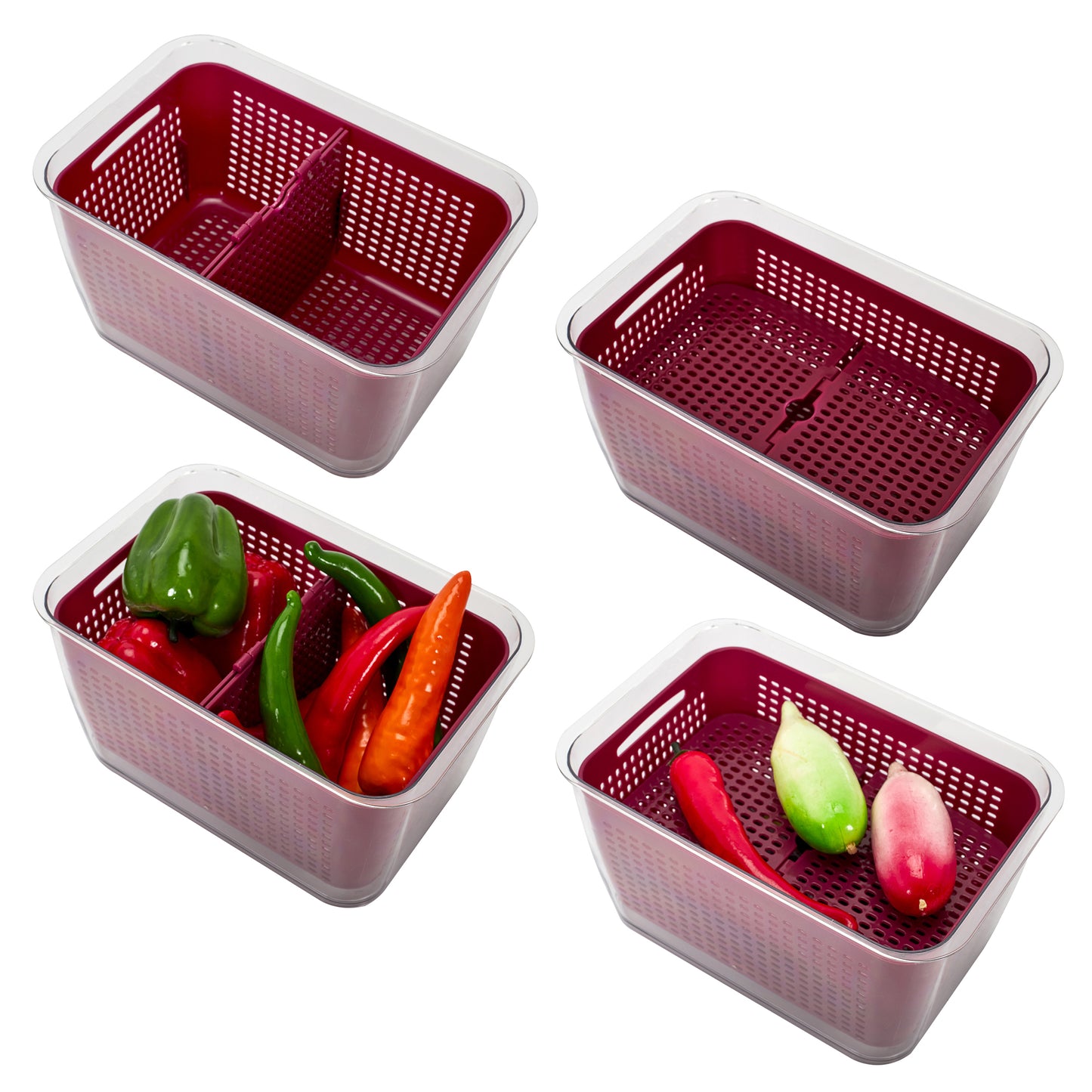 Boite Fraicheur Fruit Legume 2 Compartiments
